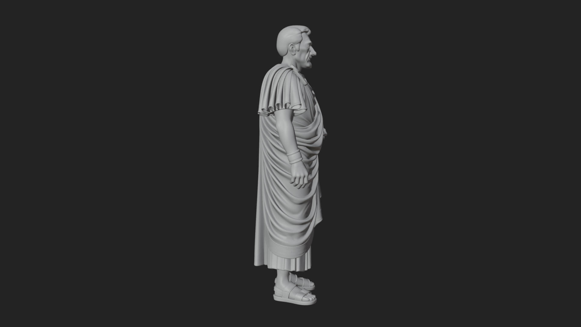 Roman Senator in Toga Statue Design 1 3D Print Model 3D Model