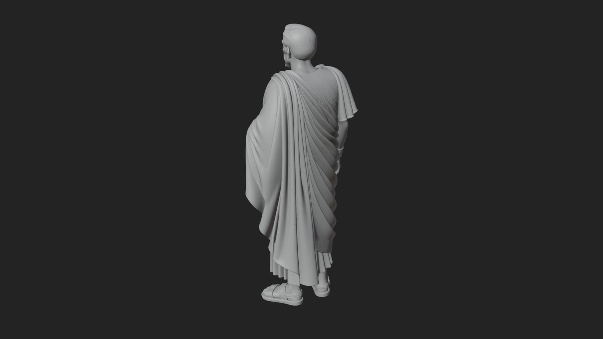 Roman Senator in Toga Statue Design 1 3D Print Model 3D Model