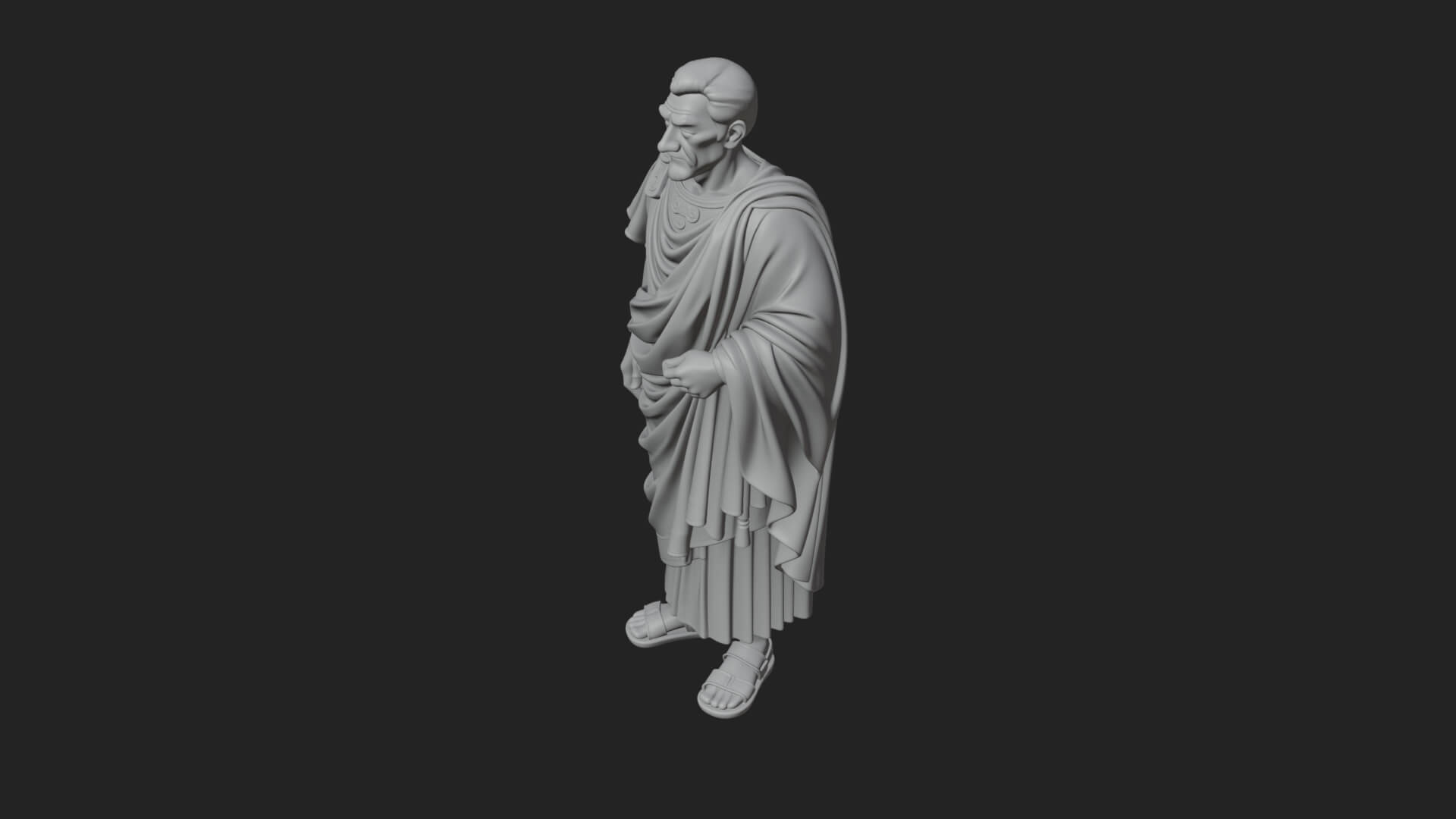 Roman Senator in Toga Statue Design 1 3D Print Model 3D Model