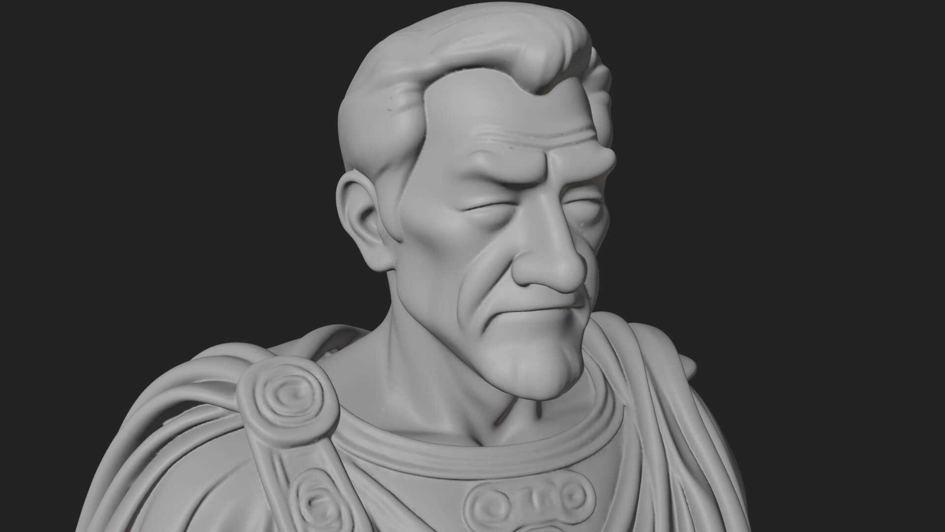 Roman Senator in Toga Statue Design 1 3D Print Model 3D Model