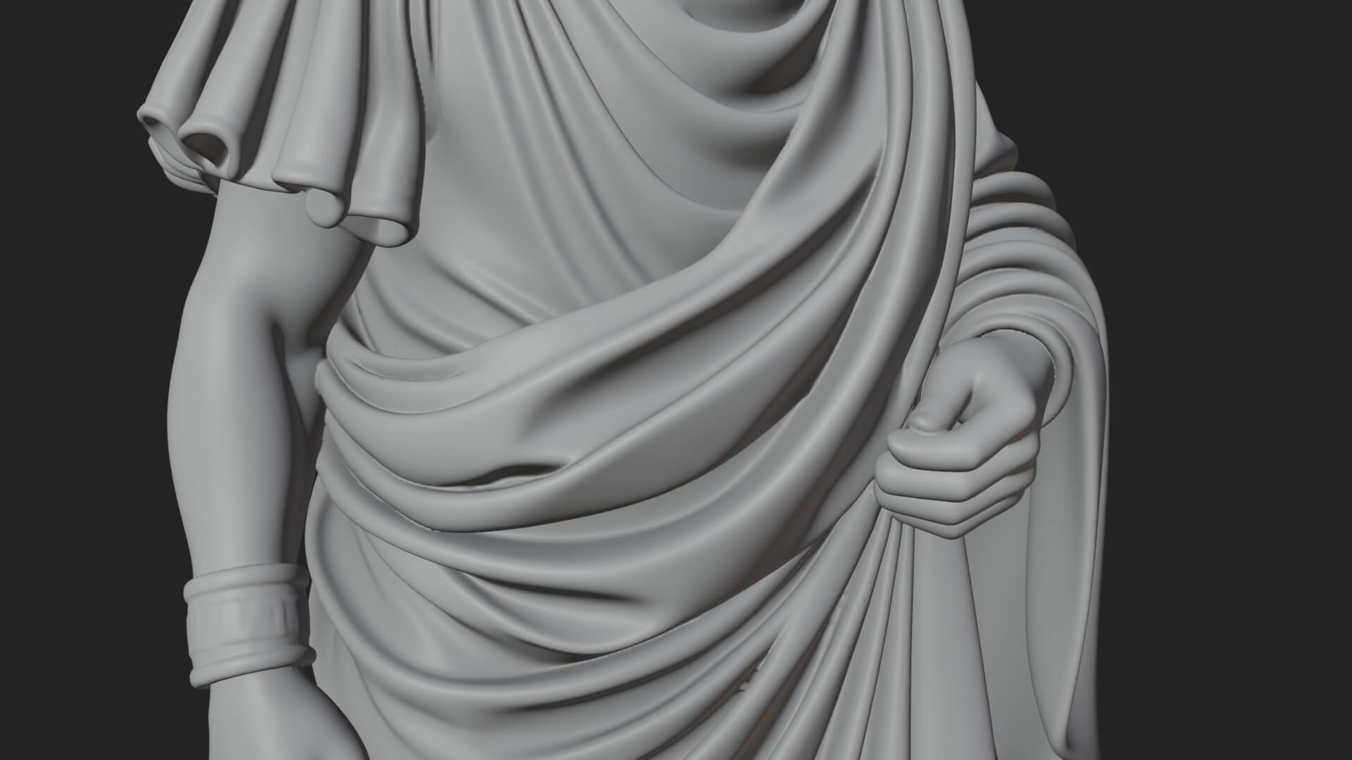 Roman Senator in Toga Statue Design 1 3D Print Model 3D Model