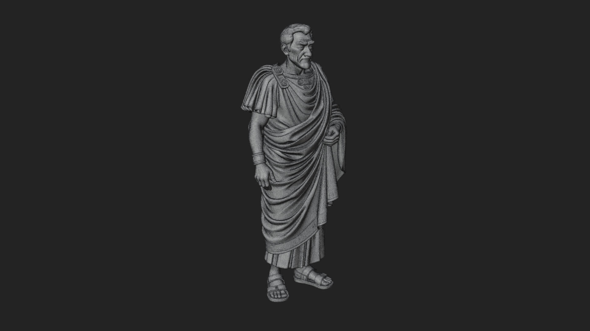 Roman Senator in Toga Statue Design 1 3D Print Model 3D Model