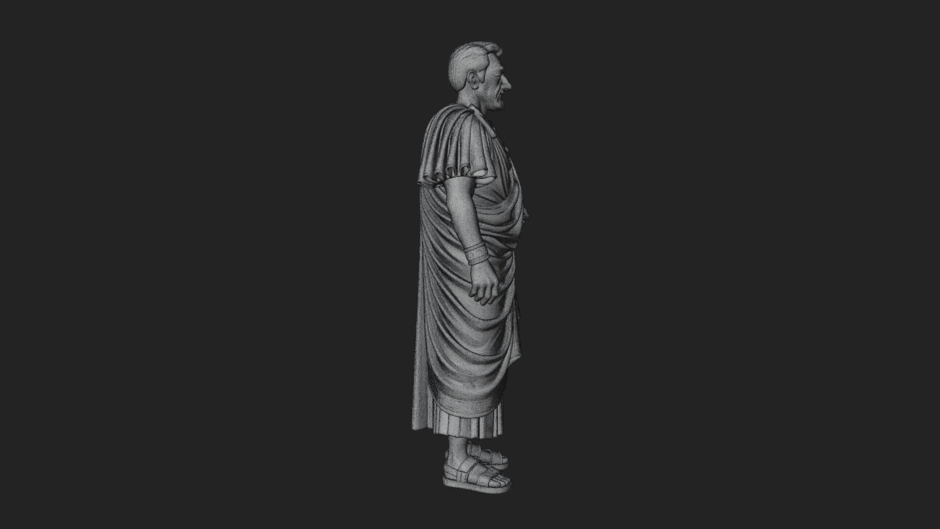 Roman Senator in Toga Statue Design 1 3D Print Model 3D Model