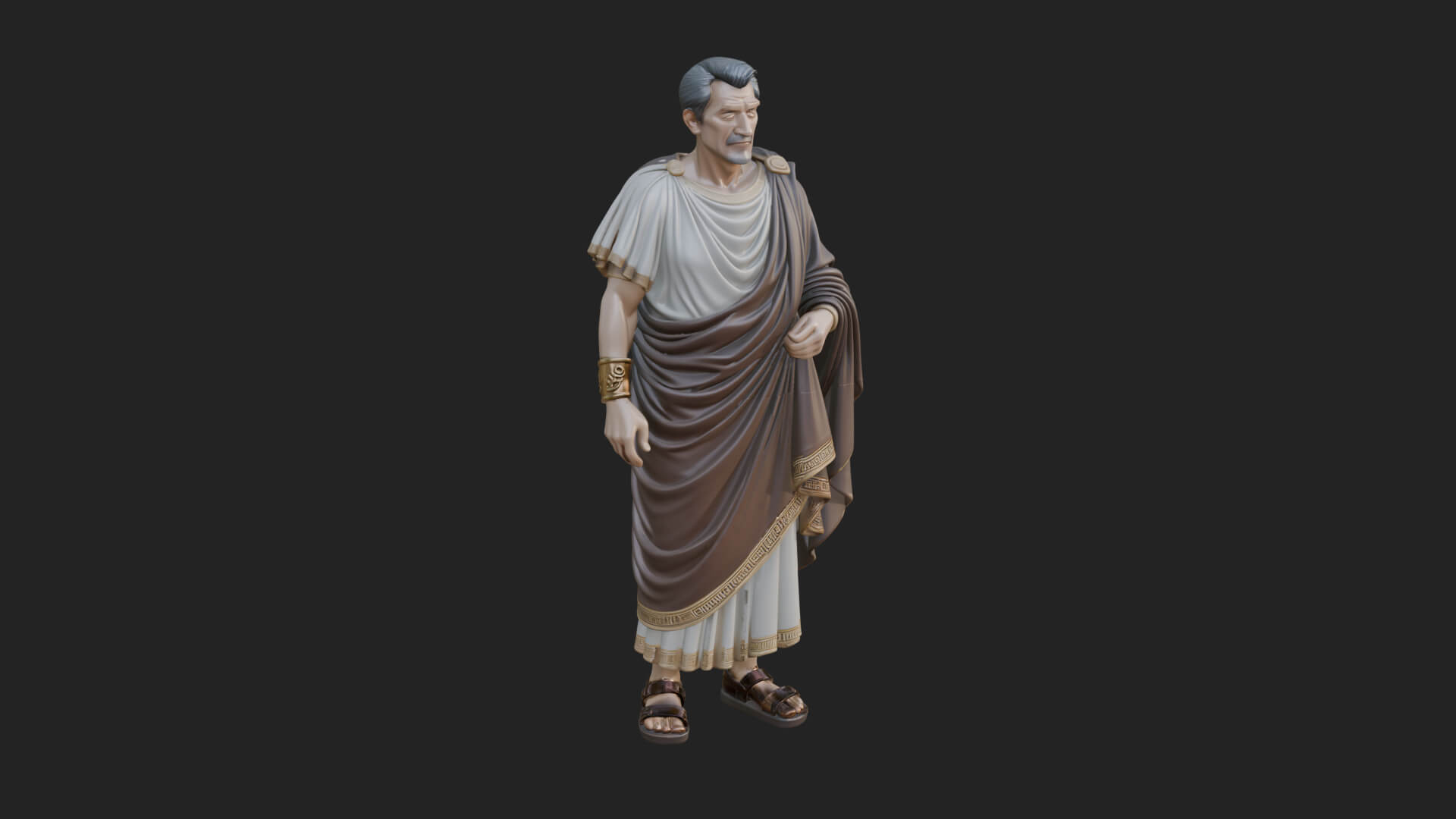 Roman Senator in Toga Statue Design 2 3D Print Model 3D Model