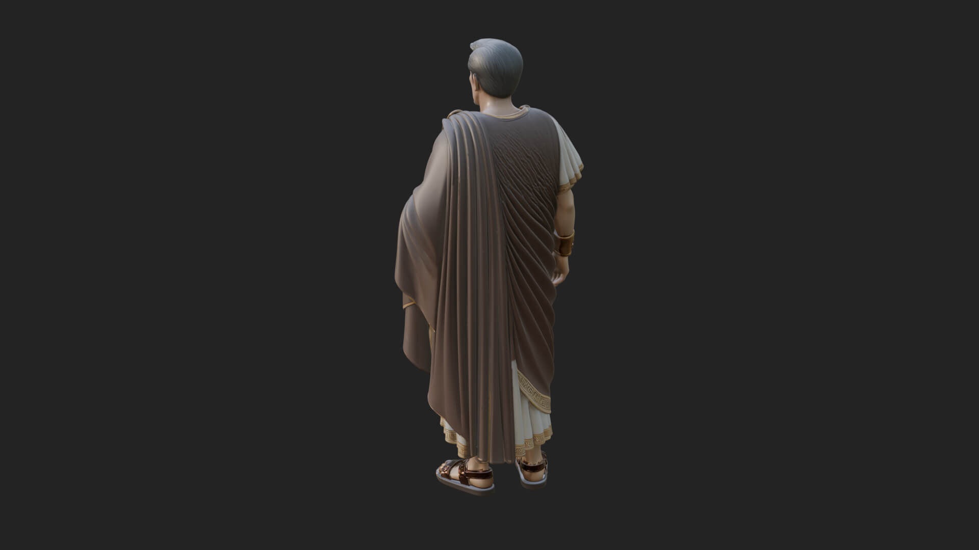 Roman Senator in Toga Statue Design 2 3D Print Model 3D Model