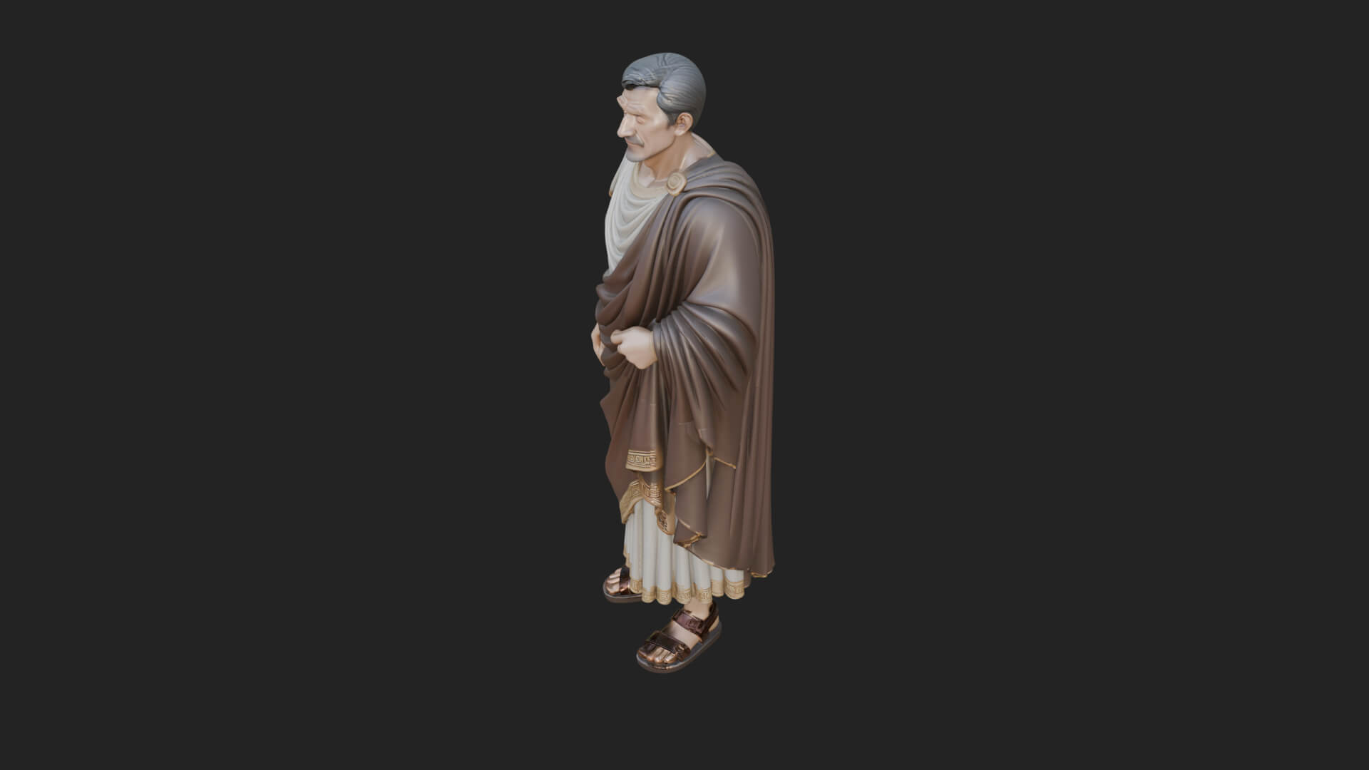 Roman Senator in Toga Statue Design 2 3D Print Model 3D Model