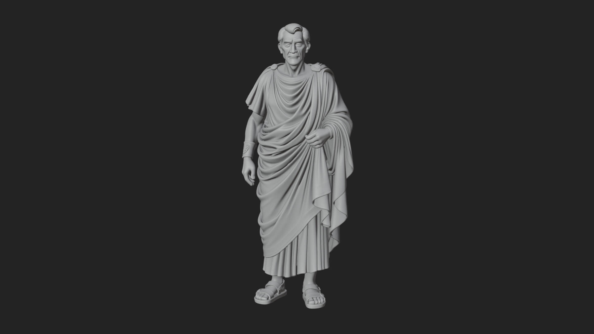Roman Senator in Toga Statue Design 2 3D Print Model 3D Model