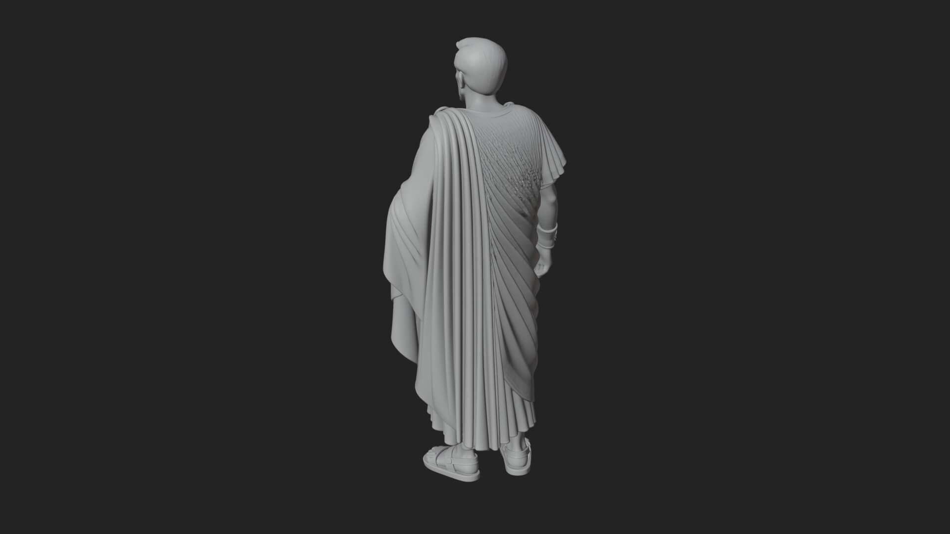 Roman Senator in Toga Statue Design 2 3D Print Model 3D Model