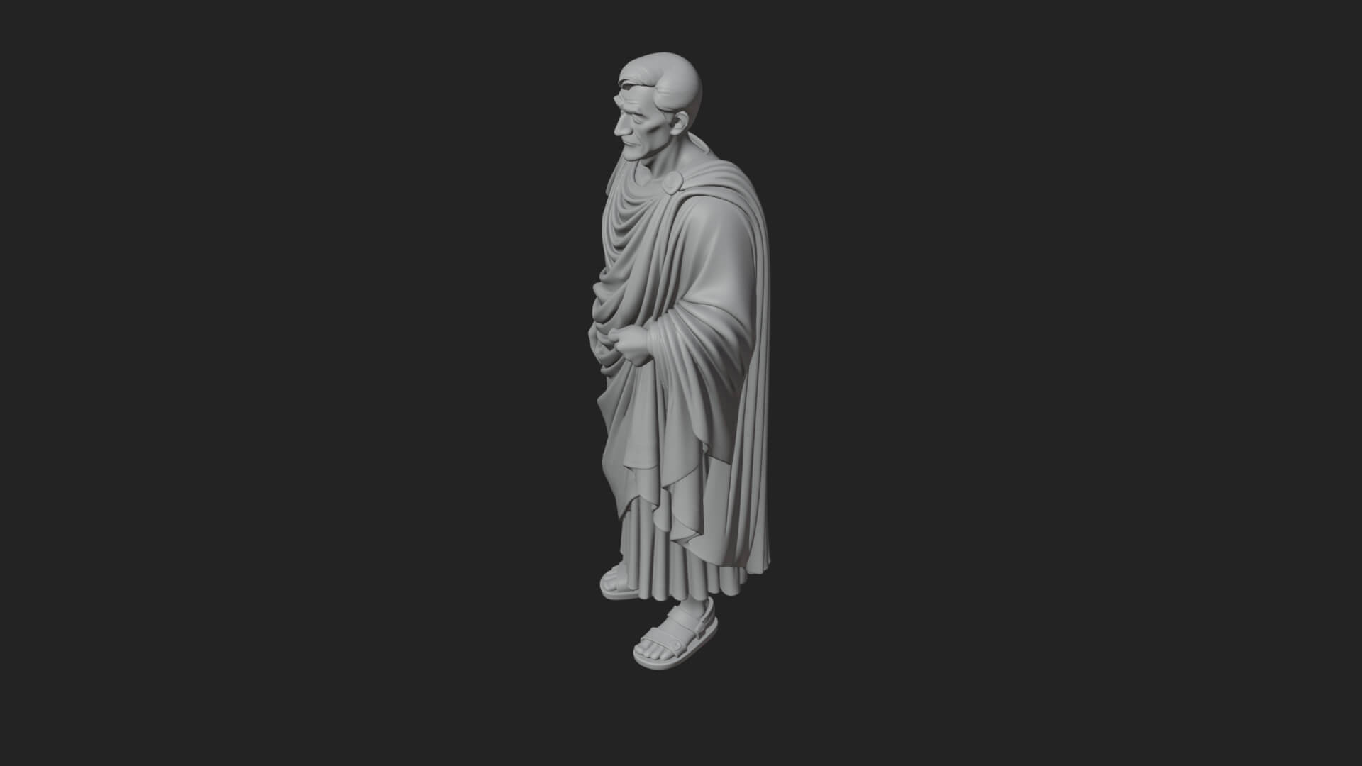 Roman Senator in Toga Statue Design 2 3D Print Model 3D Model