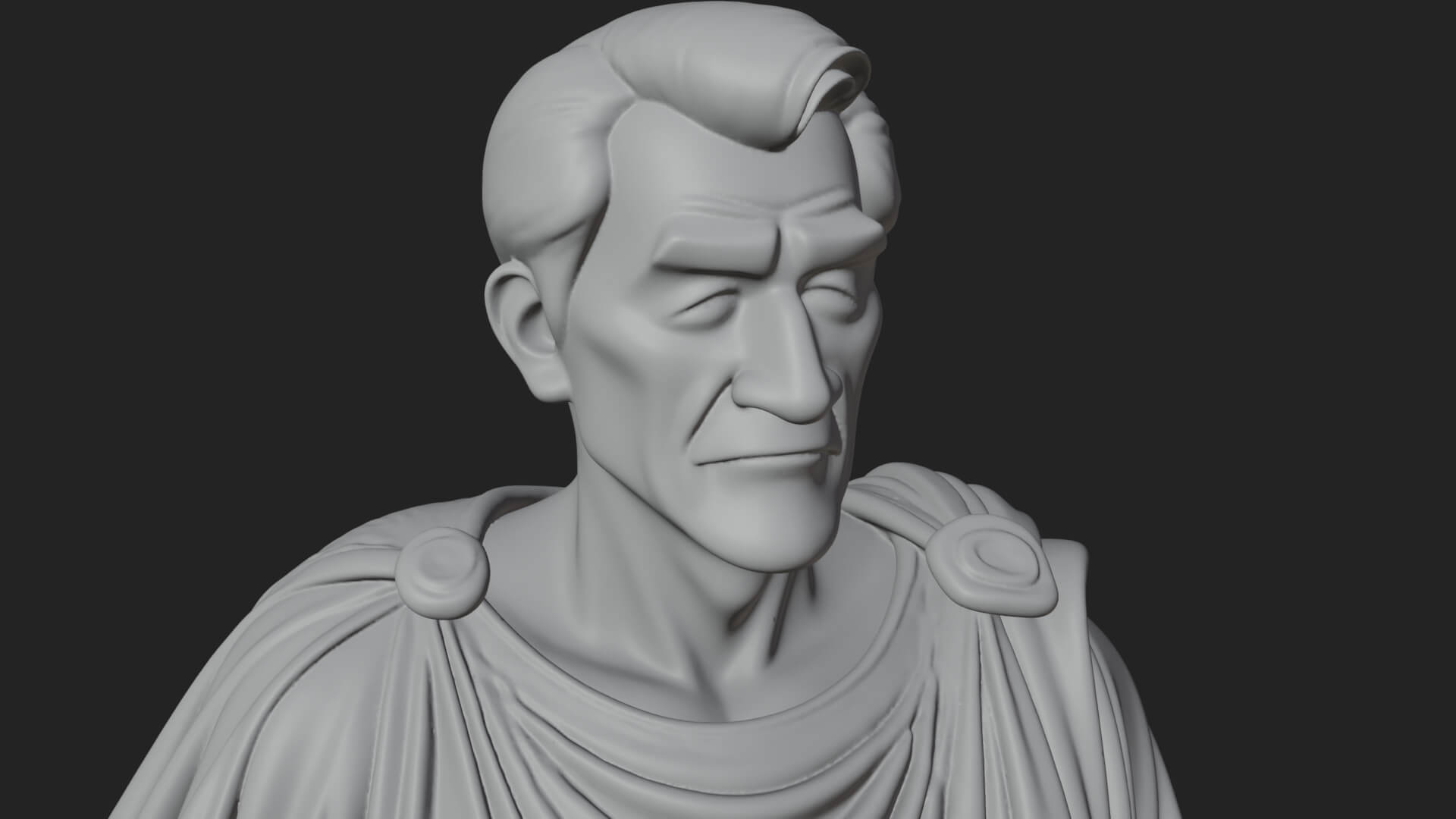 Roman Senator in Toga Statue Design 2 3D Print Model 3D Model