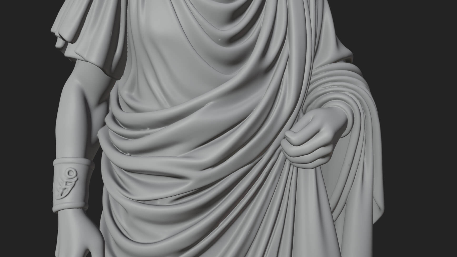Roman Senator in Toga Statue Design 2 3D Print Model 3D Model