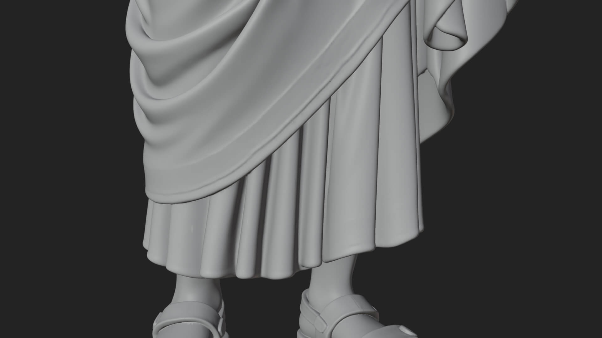 Roman Senator in Toga Statue Design 2 3D Print Model 3D Model