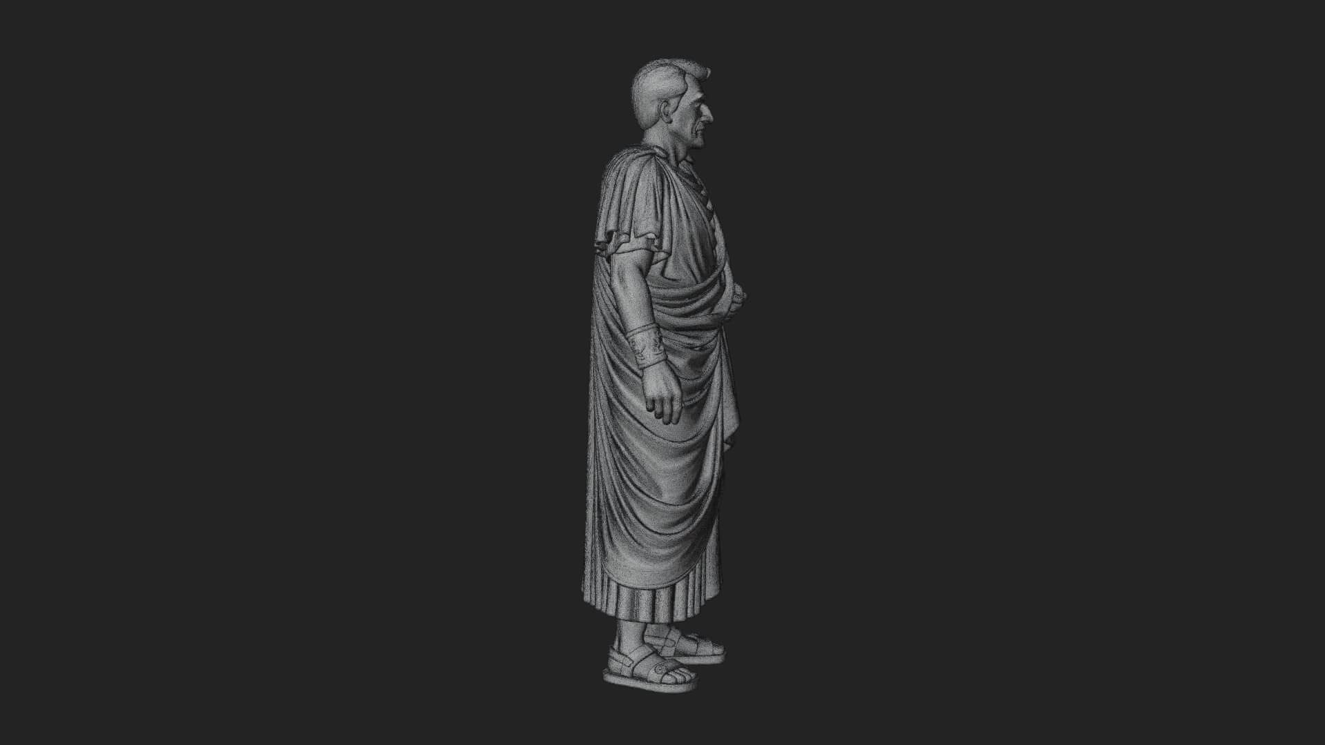 Roman Senator in Toga Statue Design 2 3D Print Model 3D Model