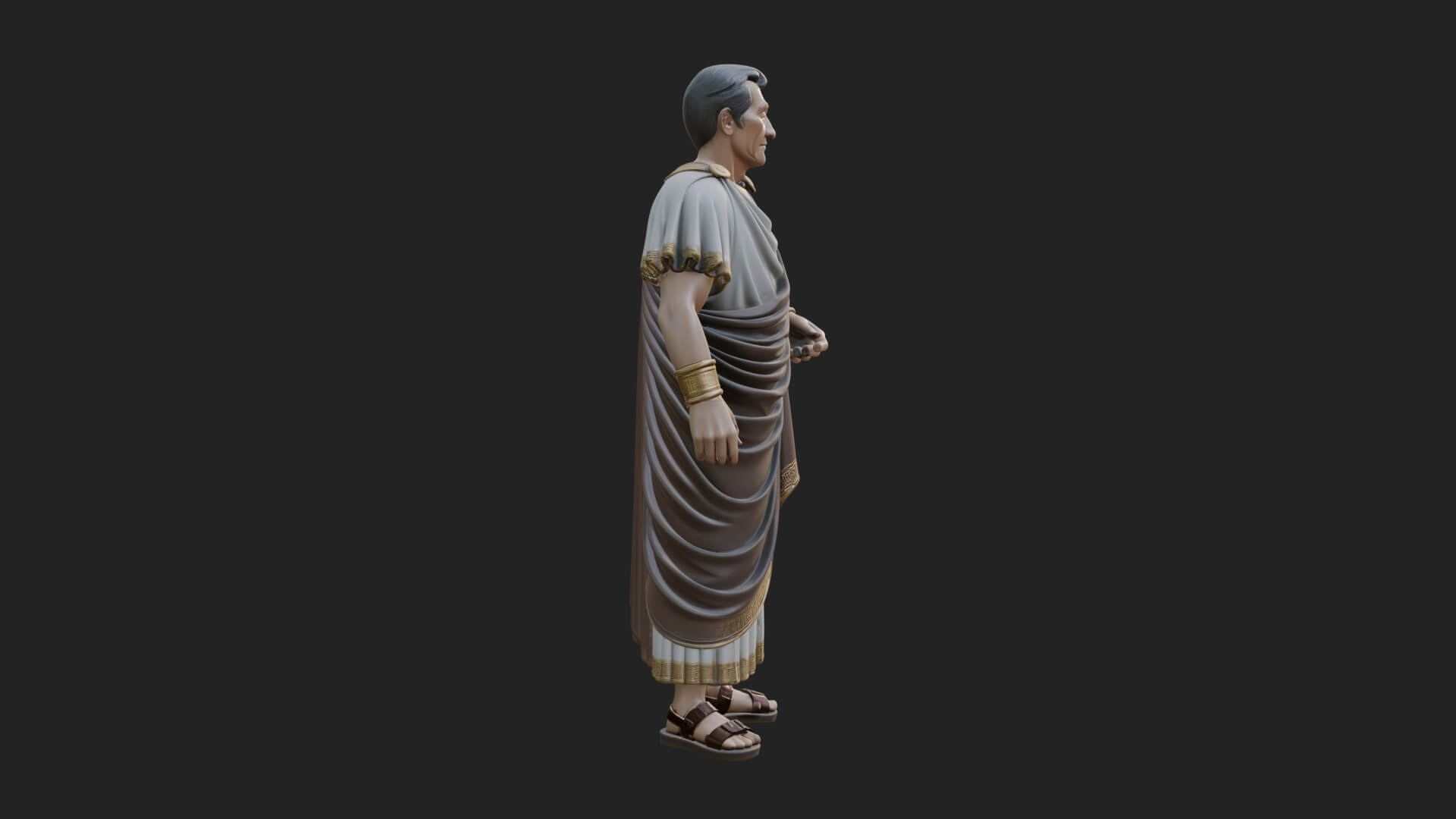 Roman Senator in Toga Statue Design 3 3D Print Model 3D Model