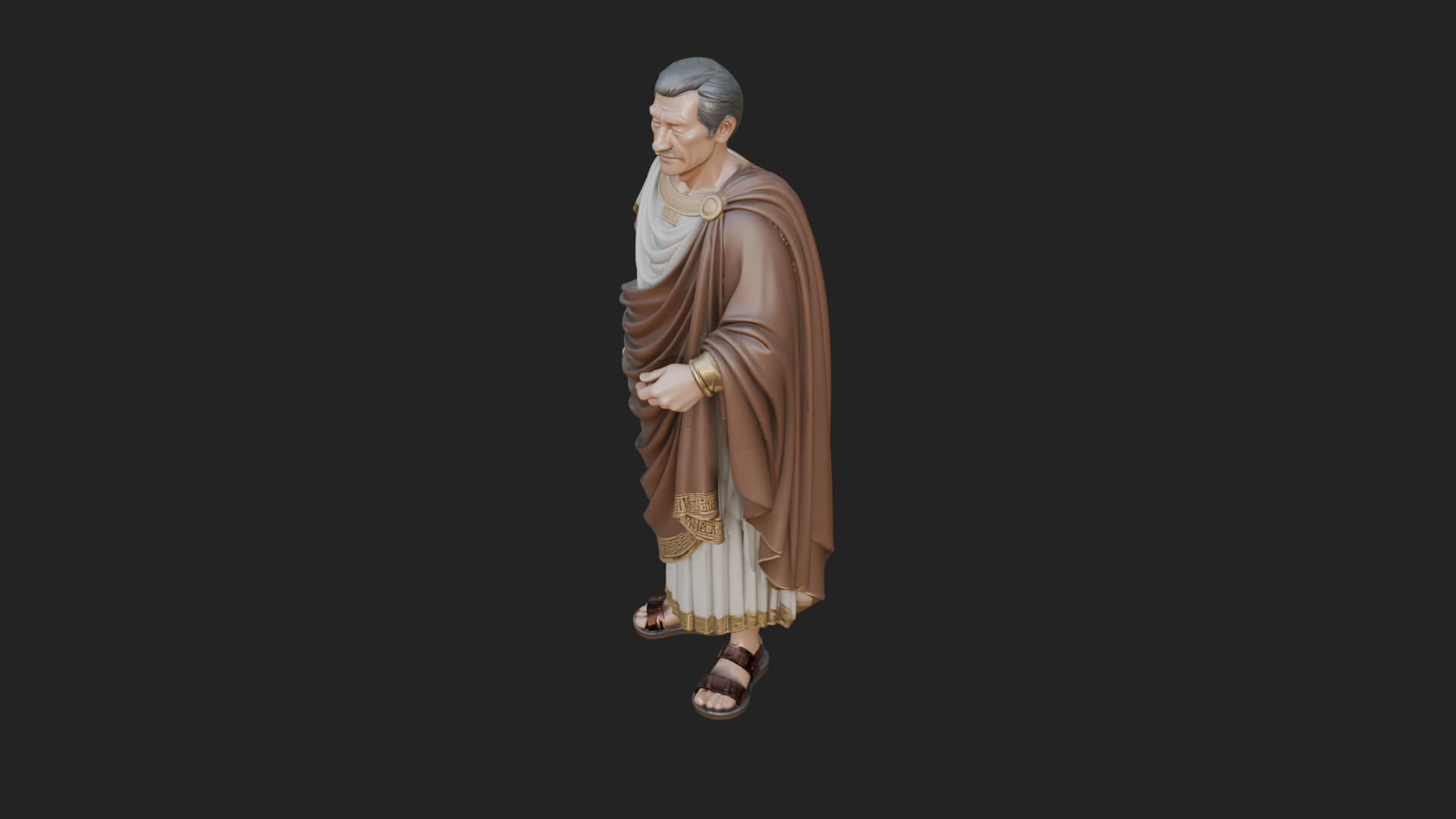Roman Senator in Toga Statue Design 3 3D Print Model 3D Model