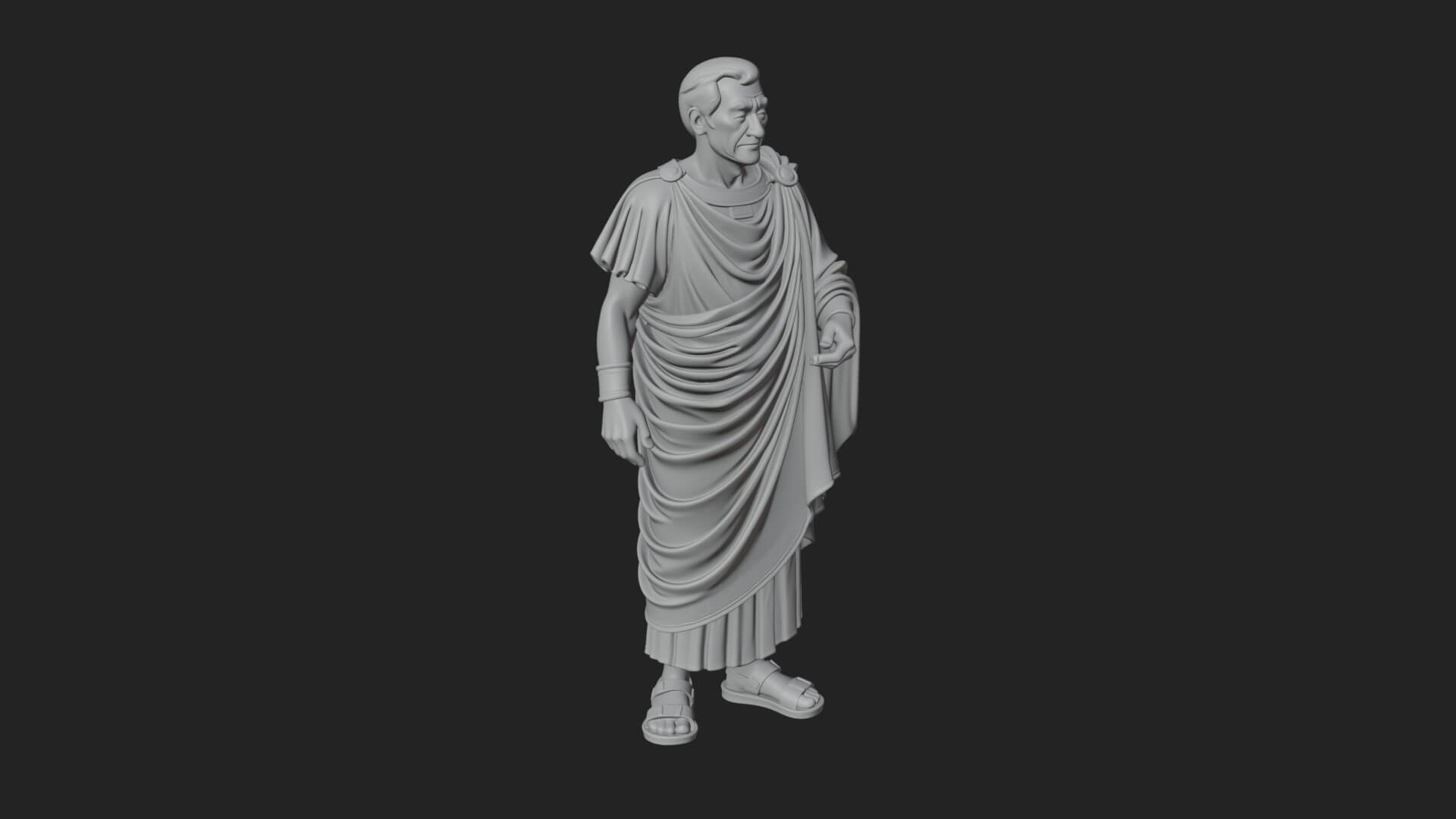 Roman Senator in Toga Statue Design 3 3D Print Model 3D Model