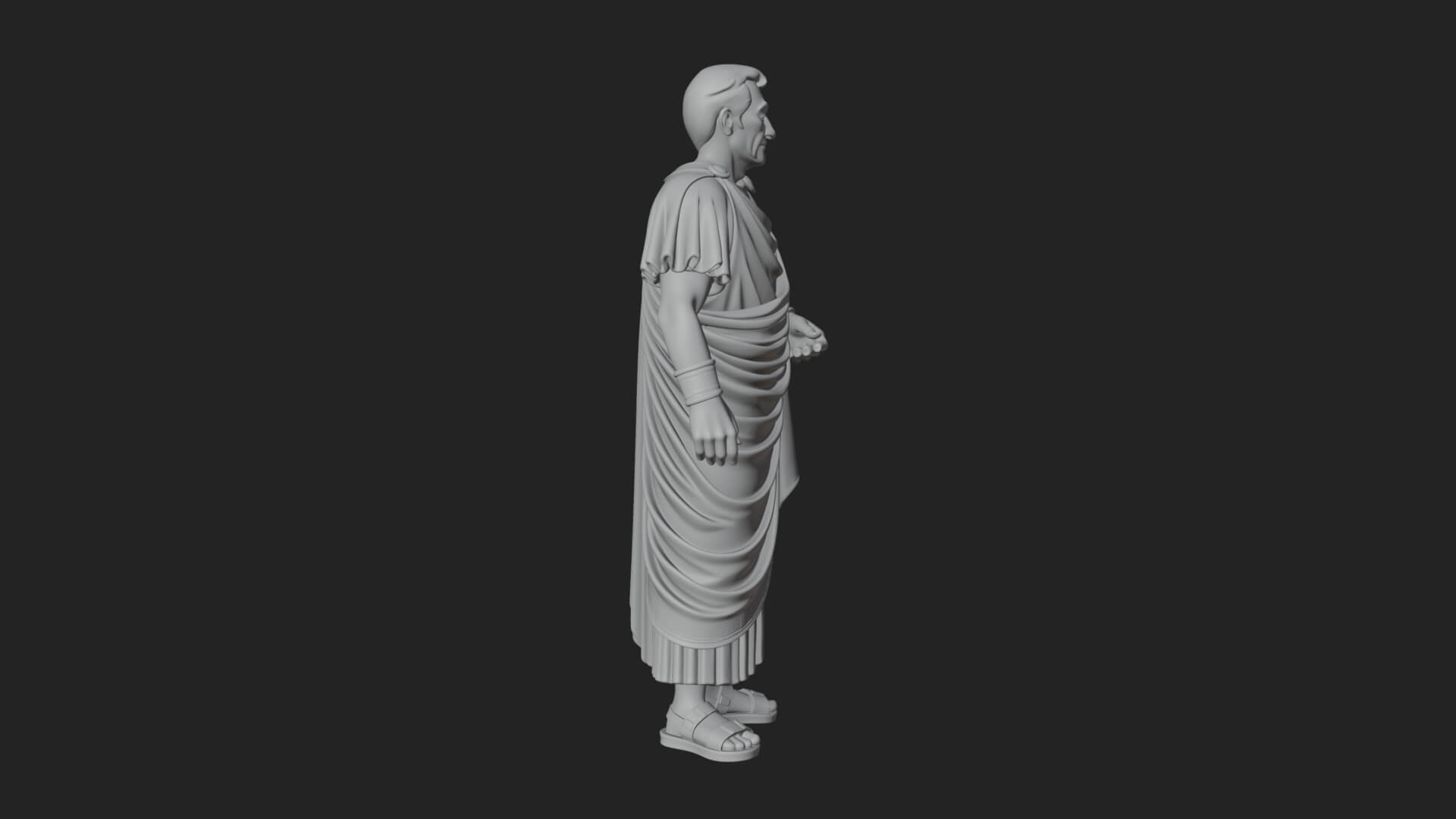 Roman Senator in Toga Statue Design 3 3D Print Model 3D Model