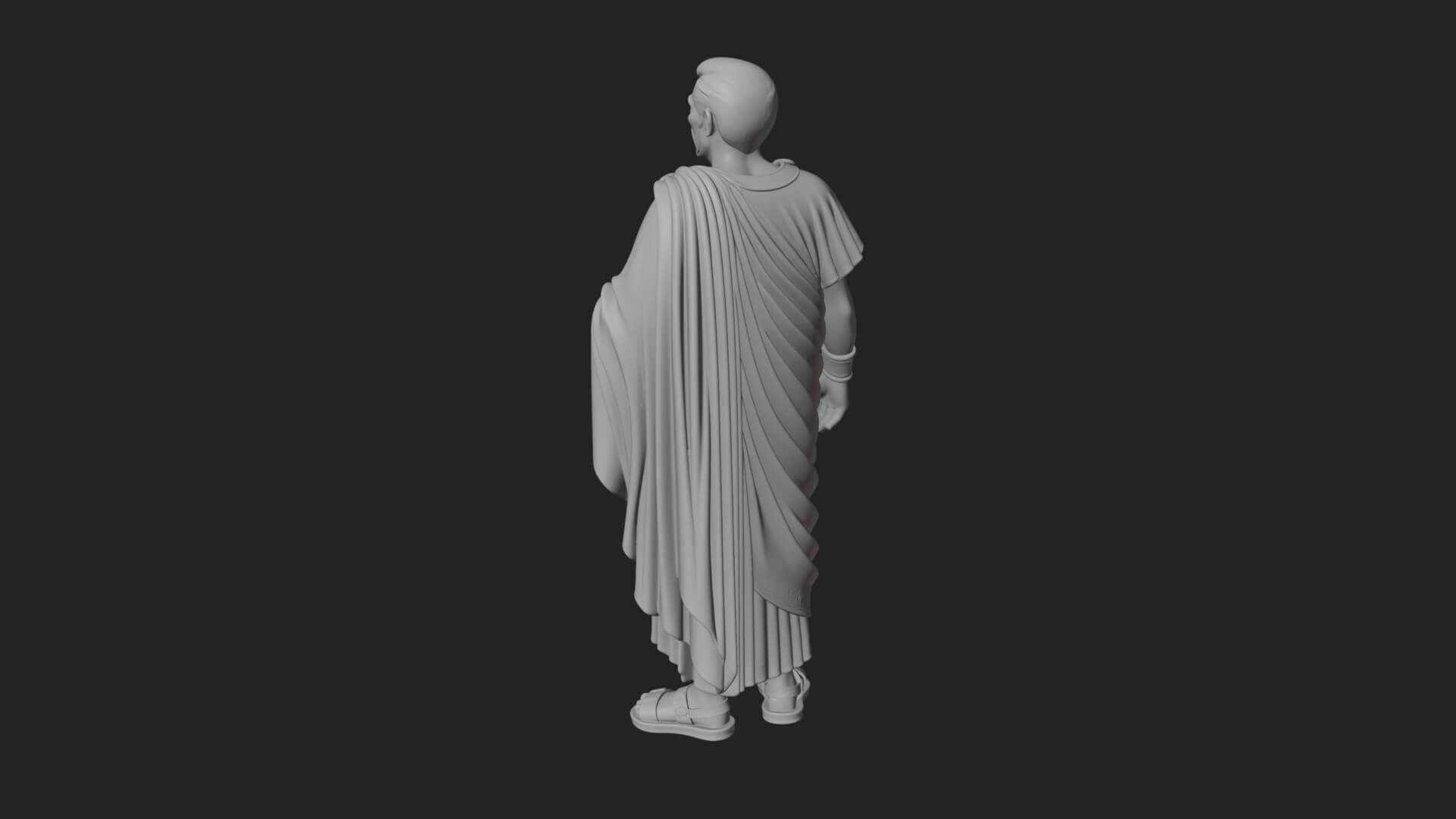 Roman Senator in Toga Statue Design 3 3D Print Model 3D Model