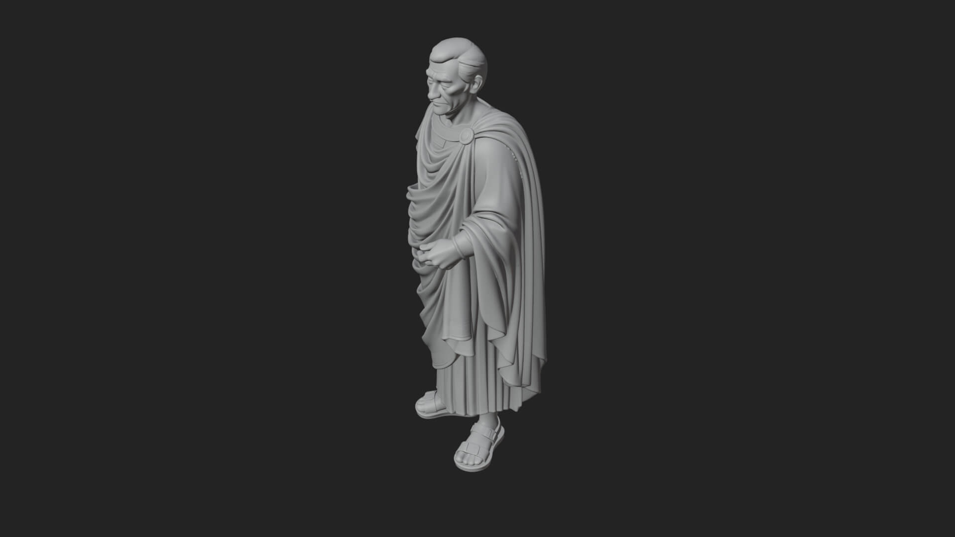 Roman Senator in Toga Statue Design 3 3D Print Model 3D Model