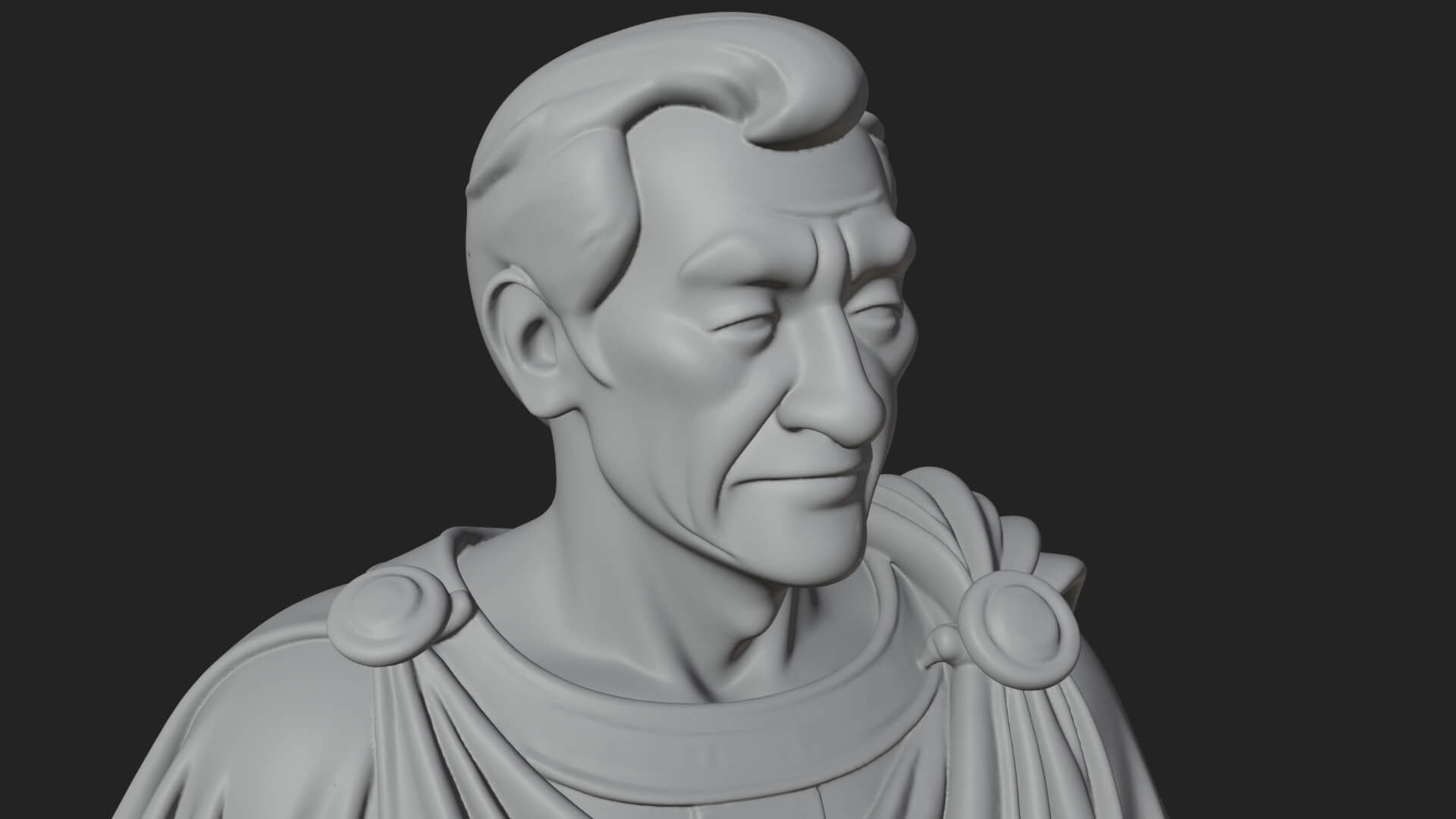 Roman Senator in Toga Statue Design 3 3D Print Model 3D Model