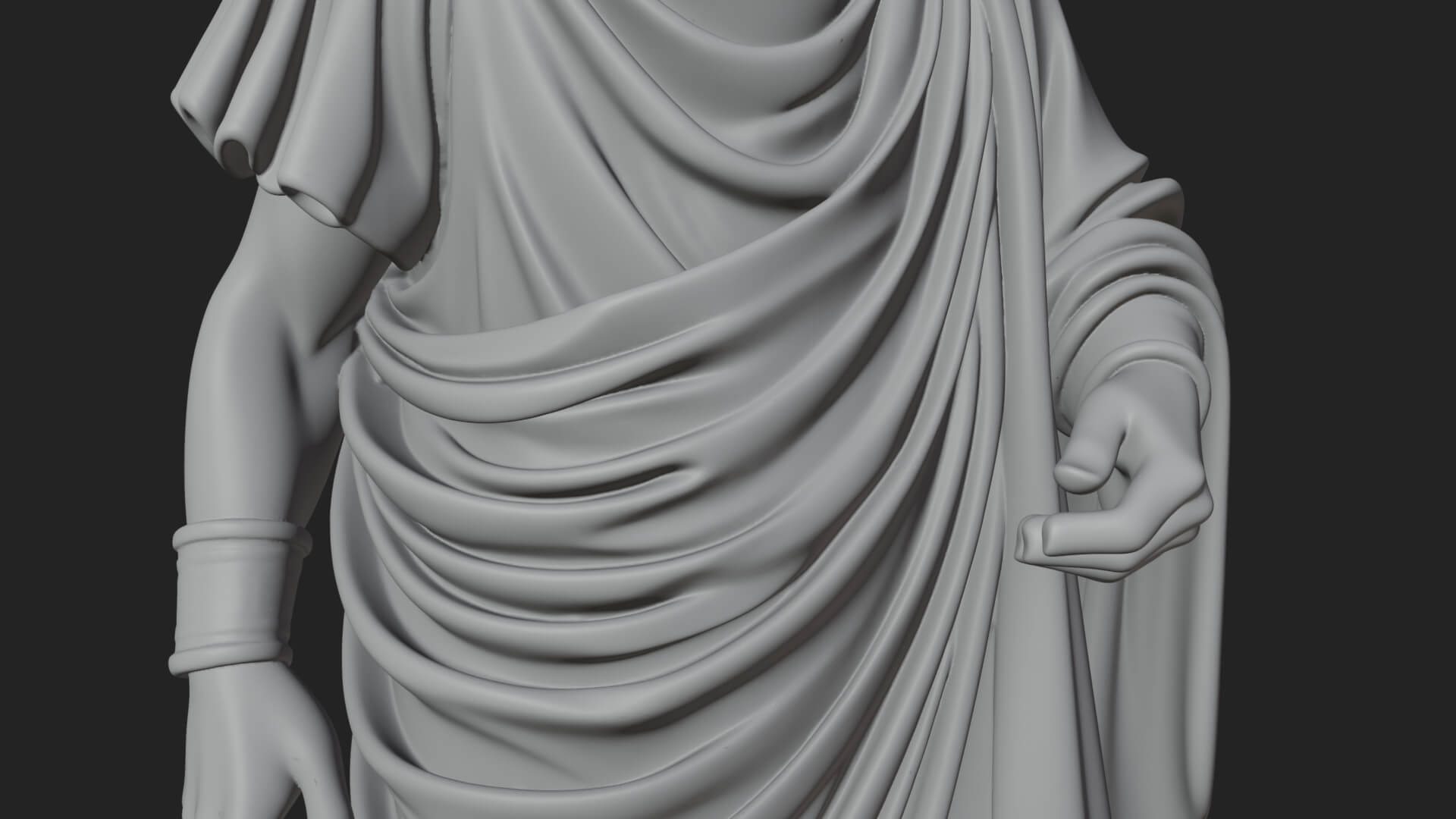 Roman Senator in Toga Statue Design 3 3D Print Model 3D Model