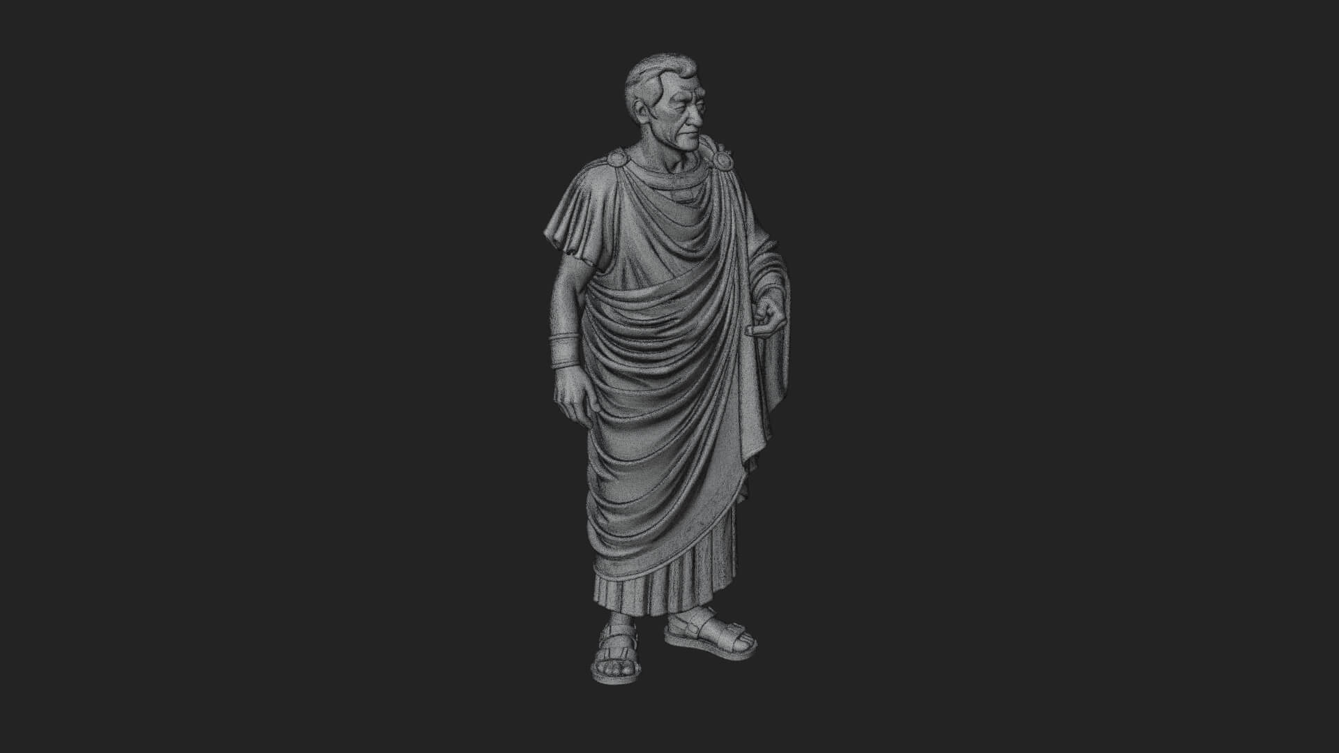 Roman Senator in Toga Statue Design 3 3D Print Model 3D Model