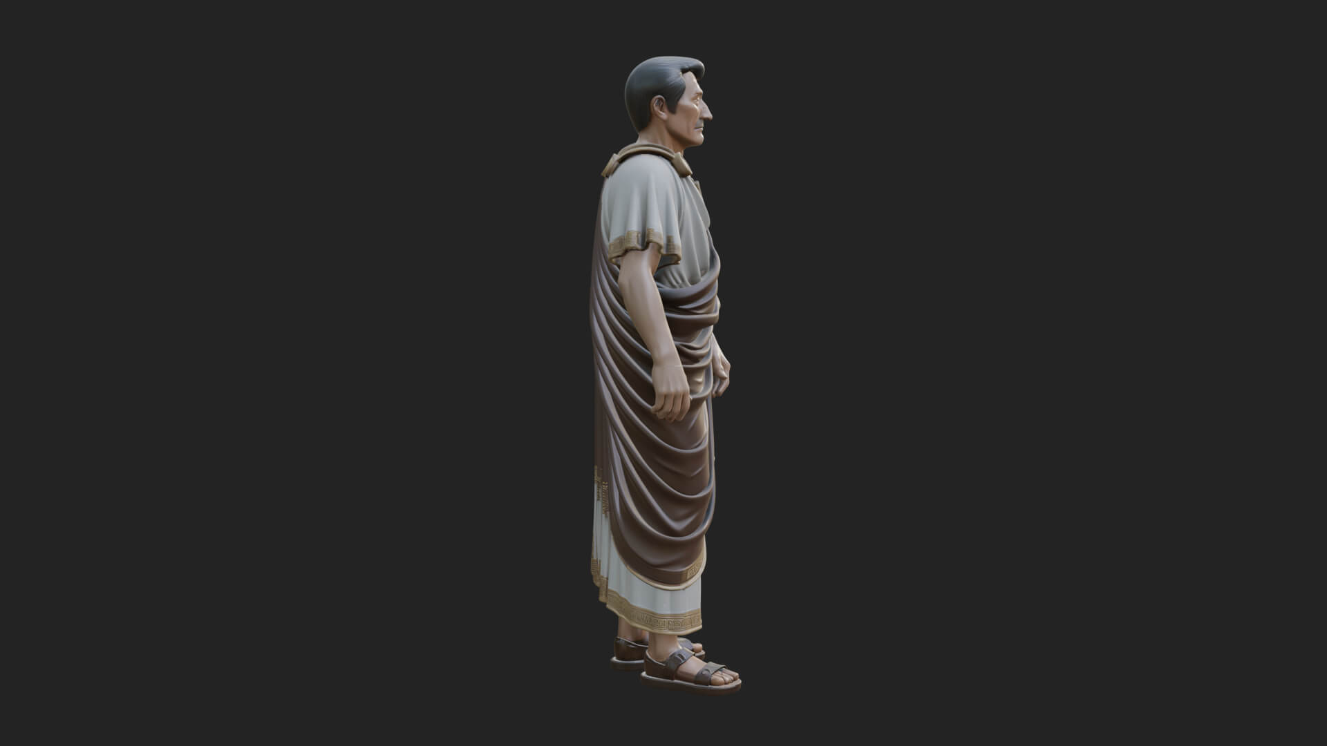 Roman Senator in Toga Statue Design 4 3D Print Model 3D Model