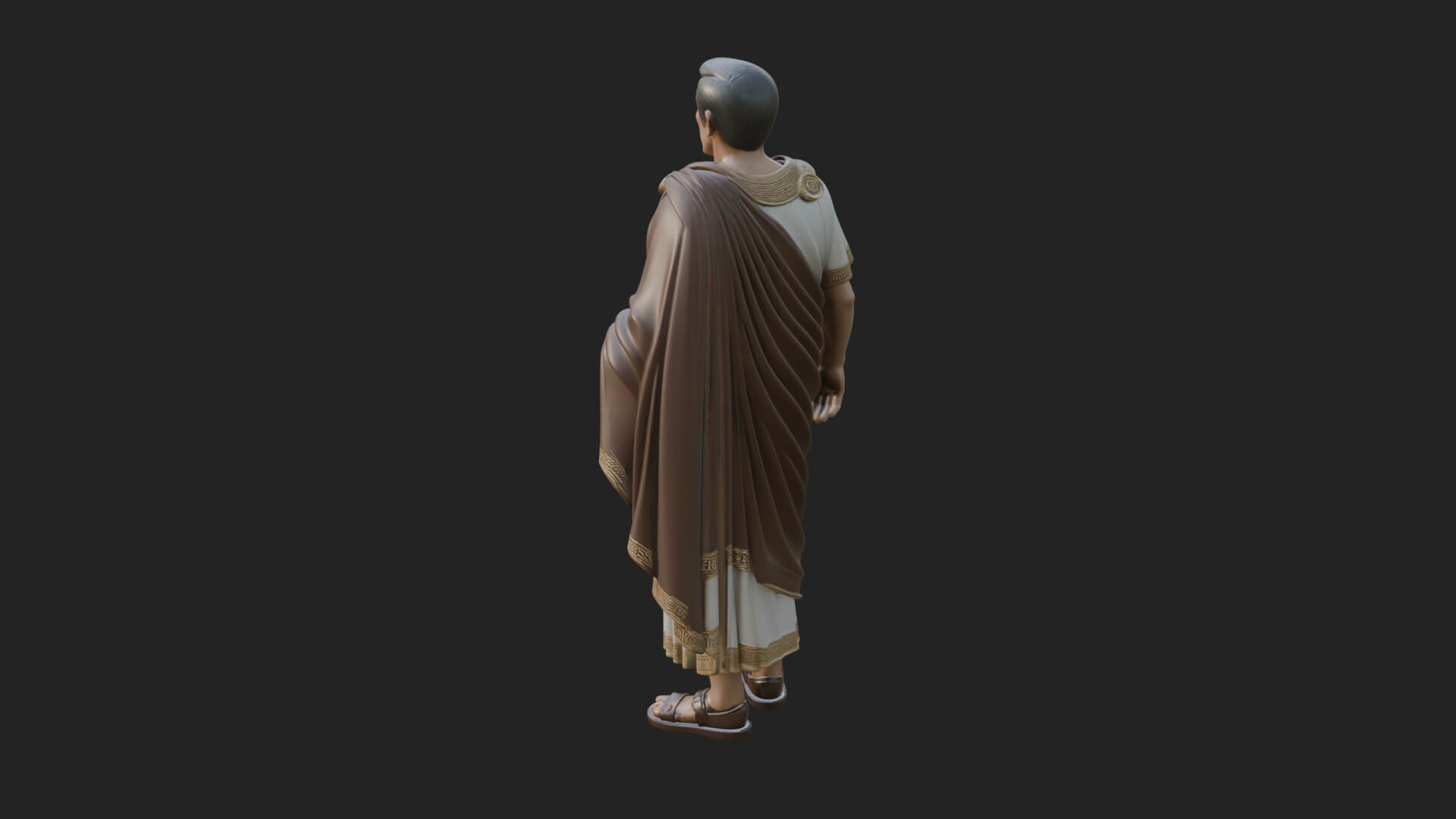 Roman Senator in Toga Statue Design 4 3D Print Model 3D Model