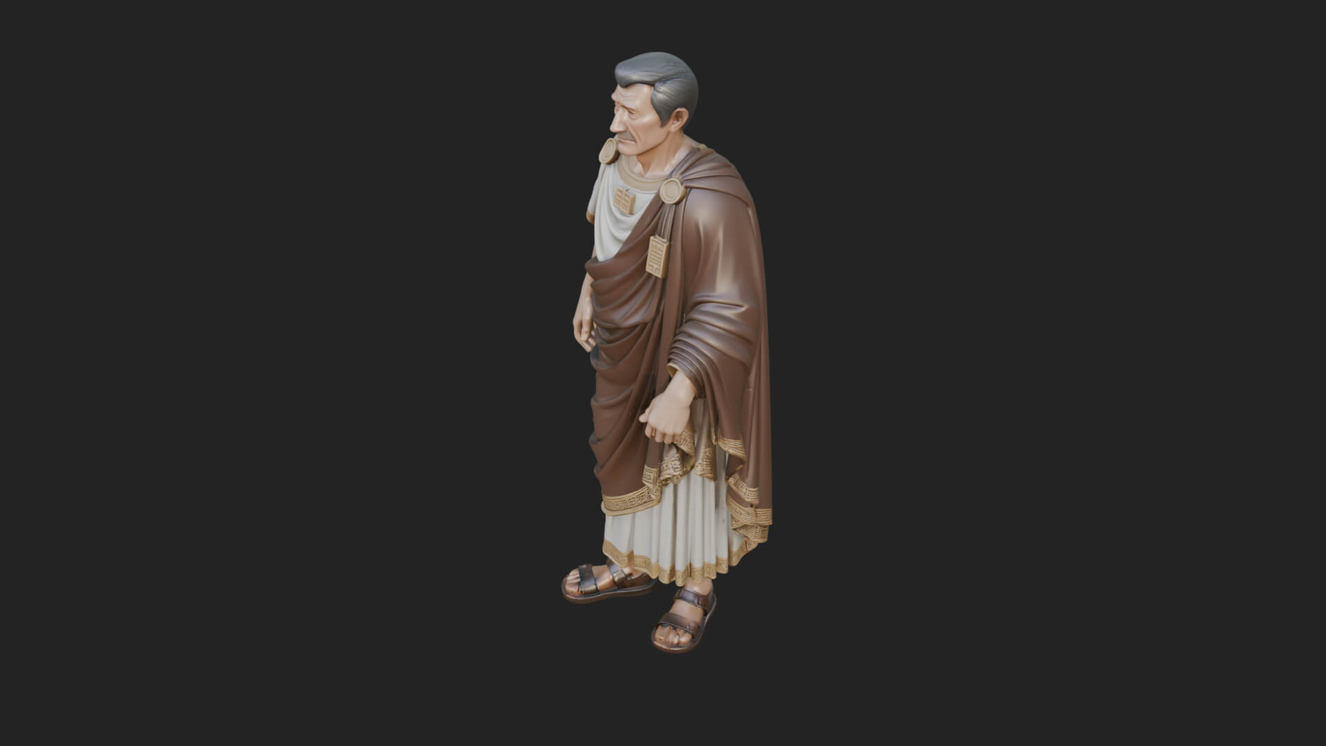 Roman Senator in Toga Statue Design 4 3D Print Model 3D Model