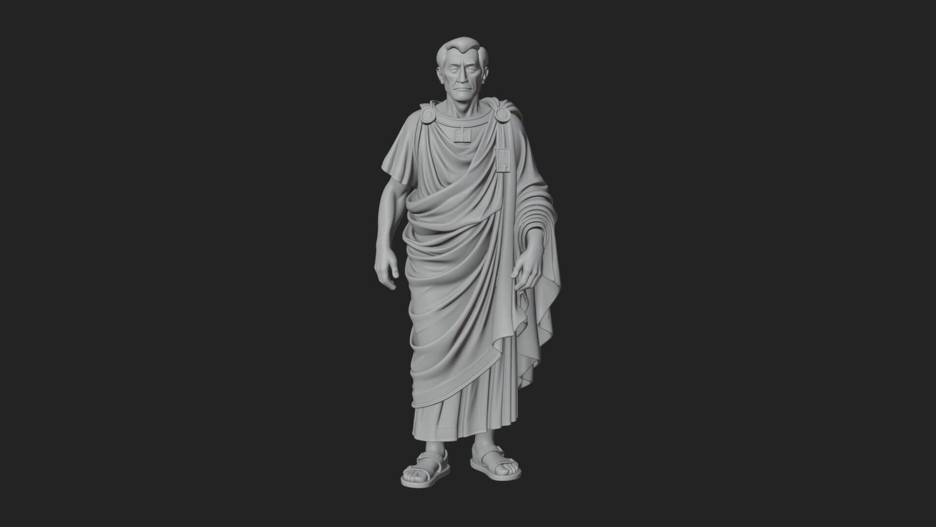 Roman Senator in Toga Statue Design 4 3D Print Model 3D Model