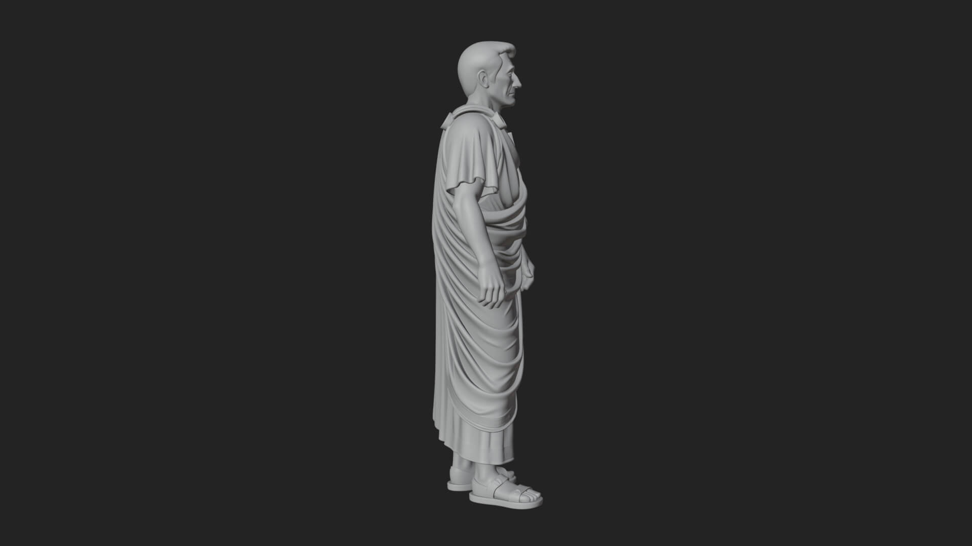 Roman Senator in Toga Statue Design 4 3D Print Model 3D Model