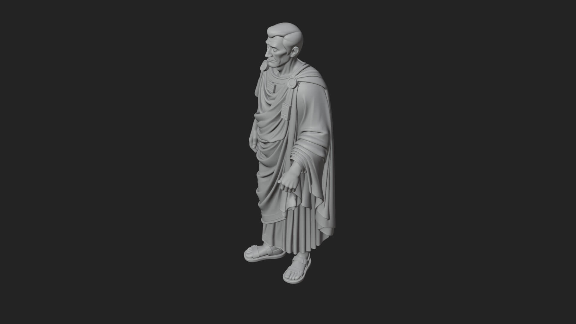 Roman Senator in Toga Statue Design 4 3D Print Model 3D Model