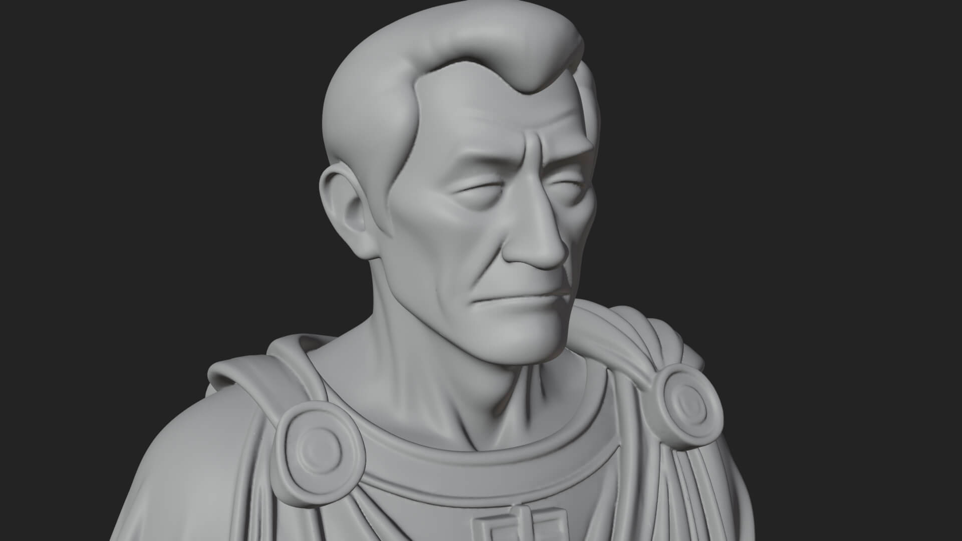 Roman Senator in Toga Statue Design 4 3D Print Model 3D Model