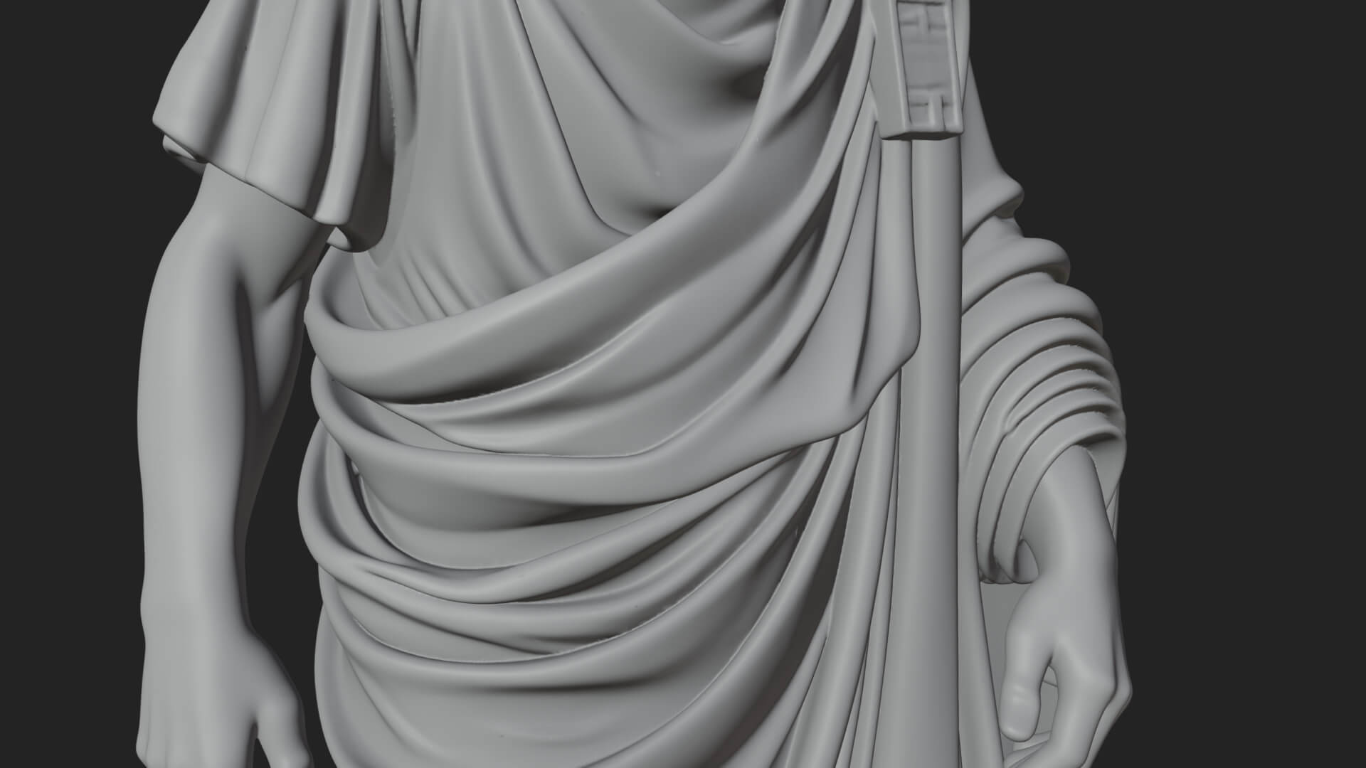 Roman Senator in Toga Statue Design 4 3D Print Model 3D Model
