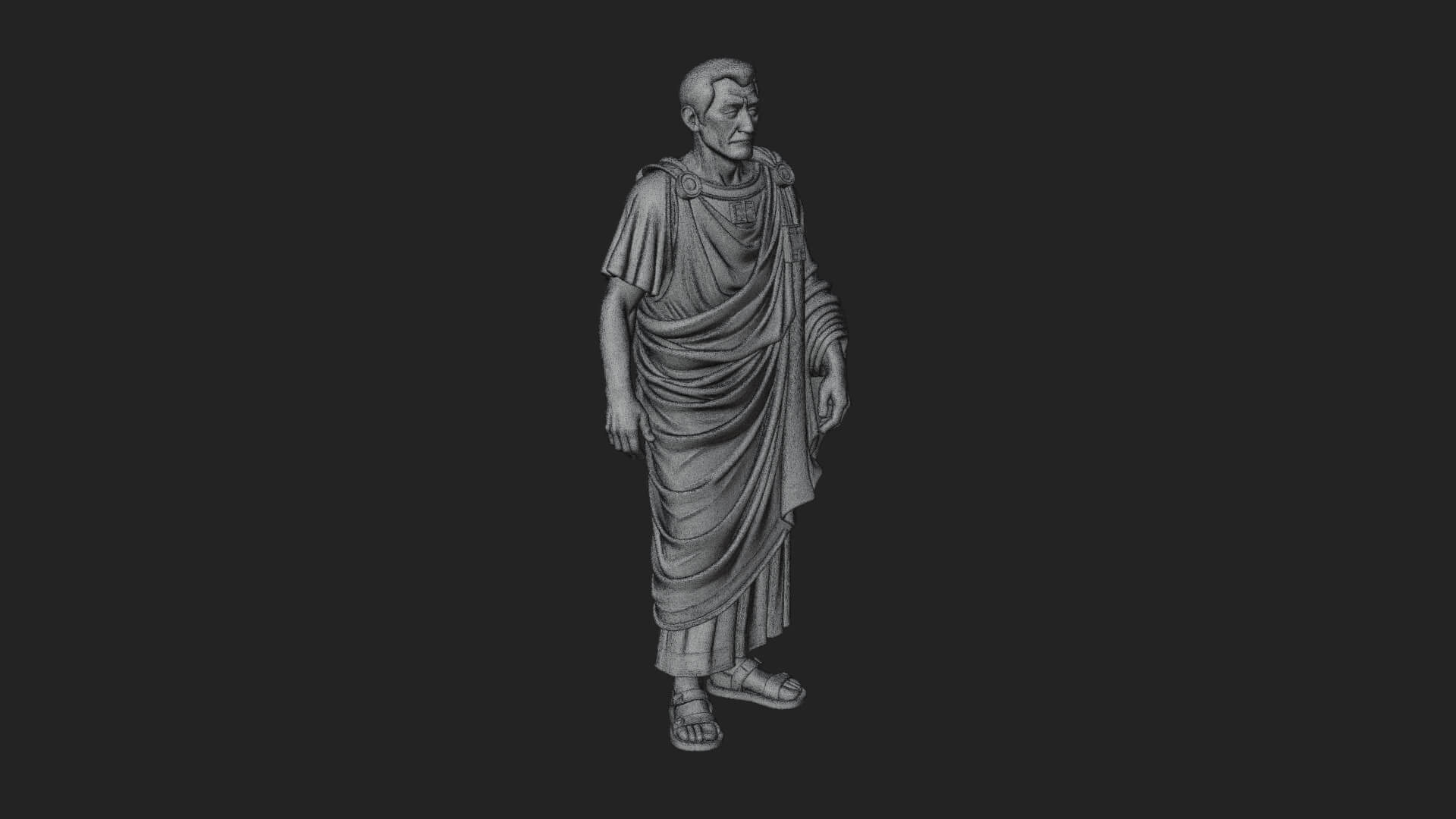 Roman Senator in Toga Statue Design 4 3D Print Model 3D Model
