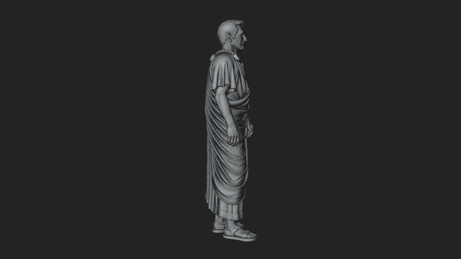 Roman Senator in Toga Statue Design 4 3D Print Model 3D Model
