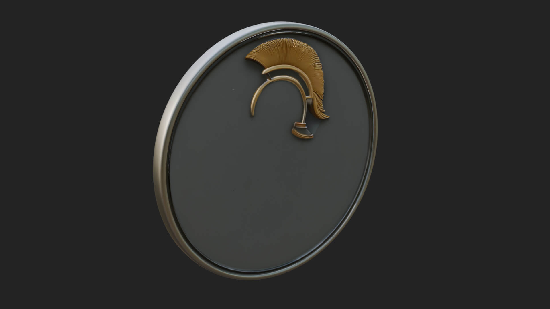 Roman Soldier Oval Relief Plaque Design 2 3D Print Model 3D Model
