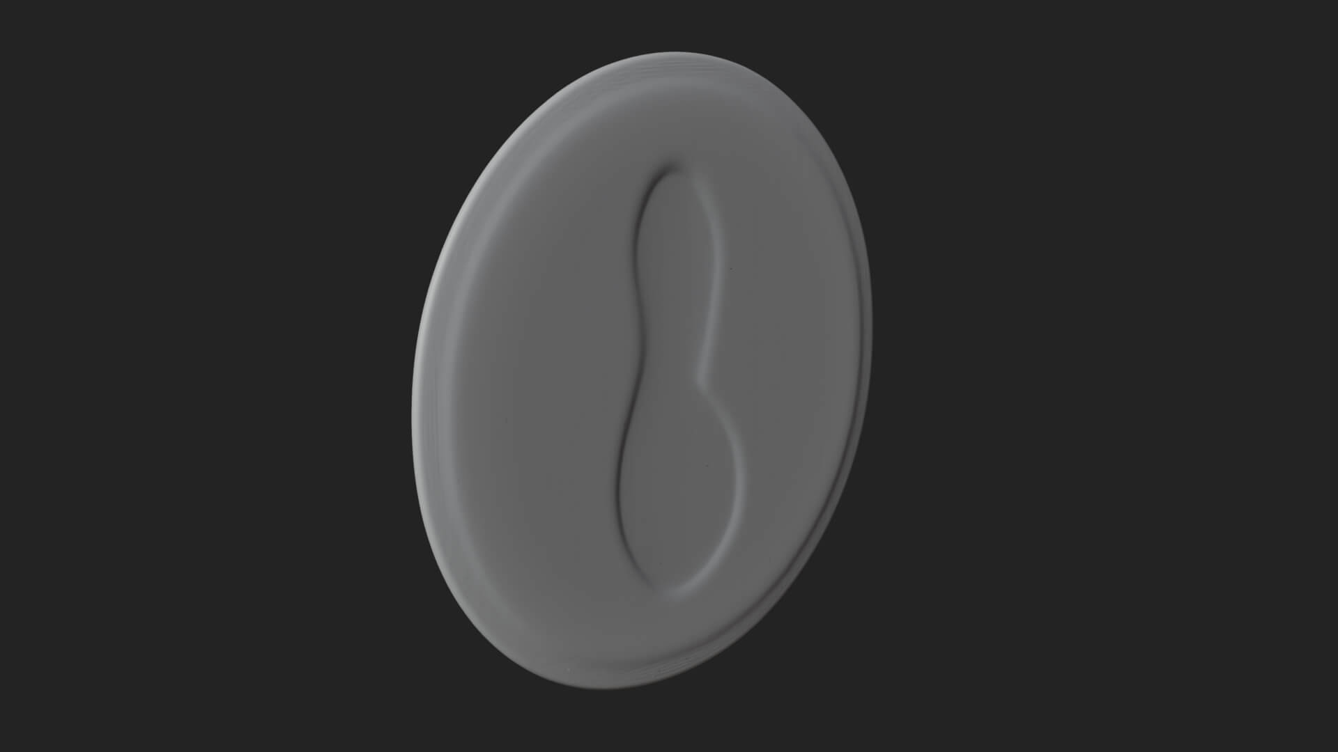 Roman Soldier Oval Relief Plaque Design 3 3D Print Model 3D Model