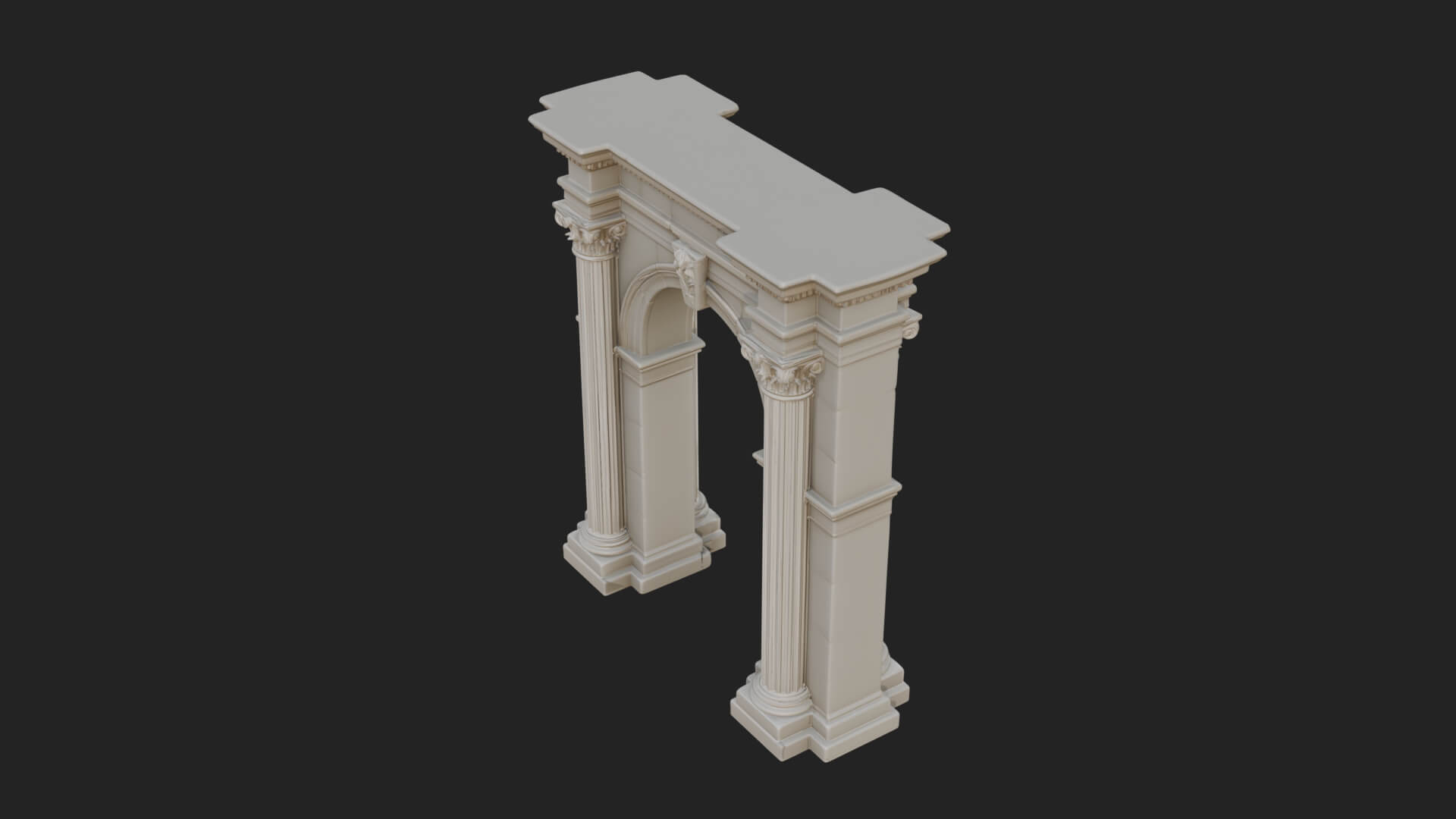 Roman Triumphal Arch Model Design 5 3D Print Model 3D Model