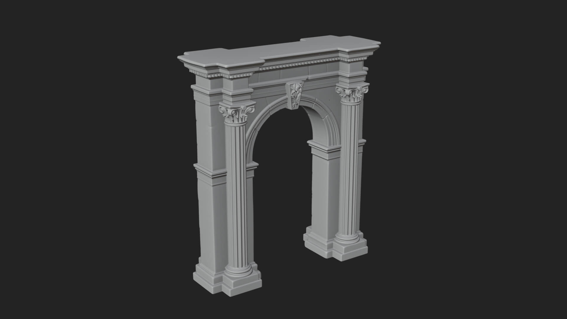 Roman Triumphal Arch Model Design 5 3D Print Model 3D Model