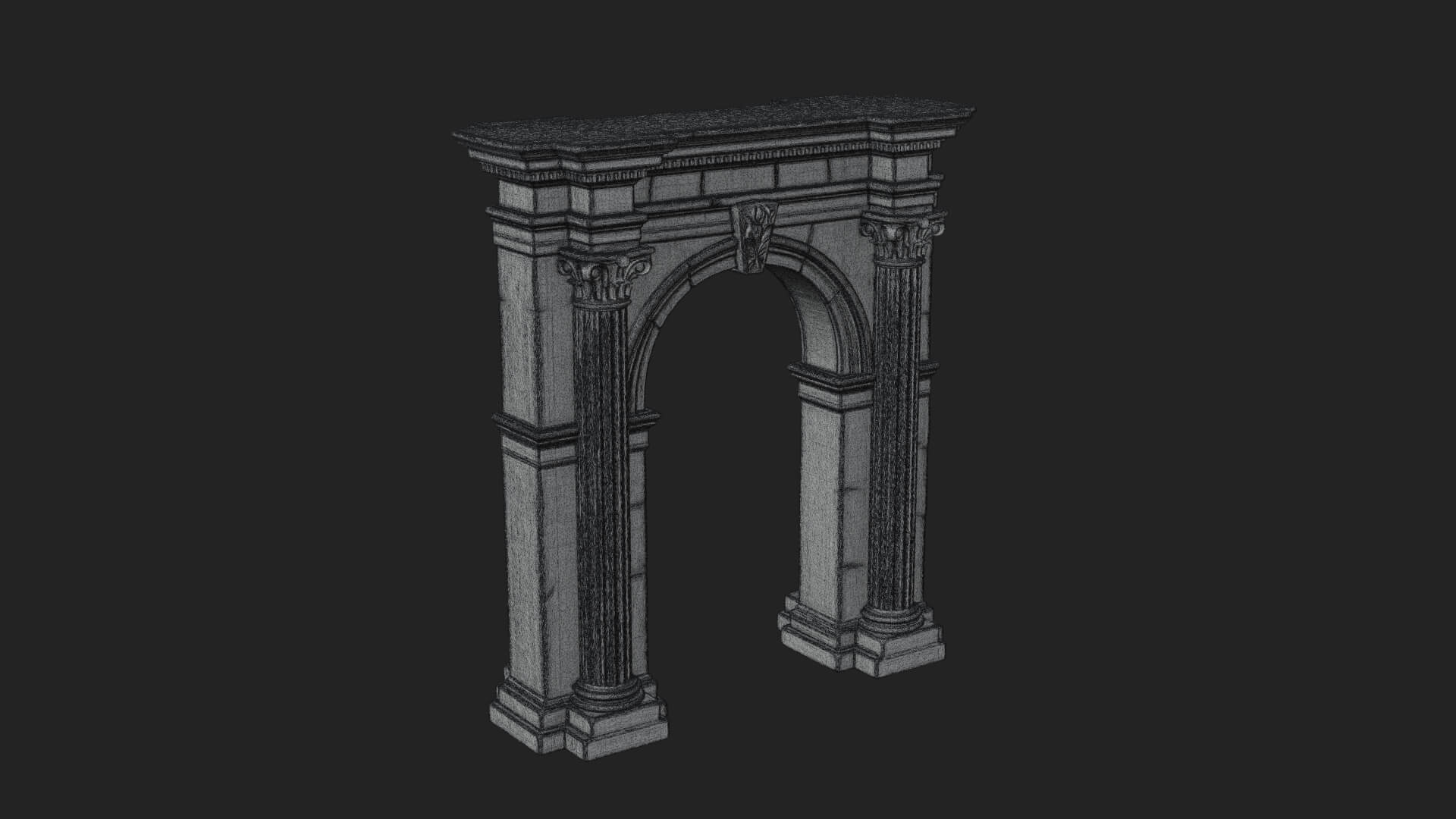 Roman Triumphal Arch Model Design 5 3D Print Model 3D Model