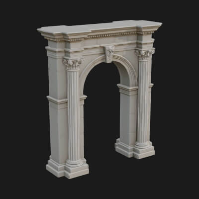 Roman Triumphal Arch Model Design 5 3D Print Model