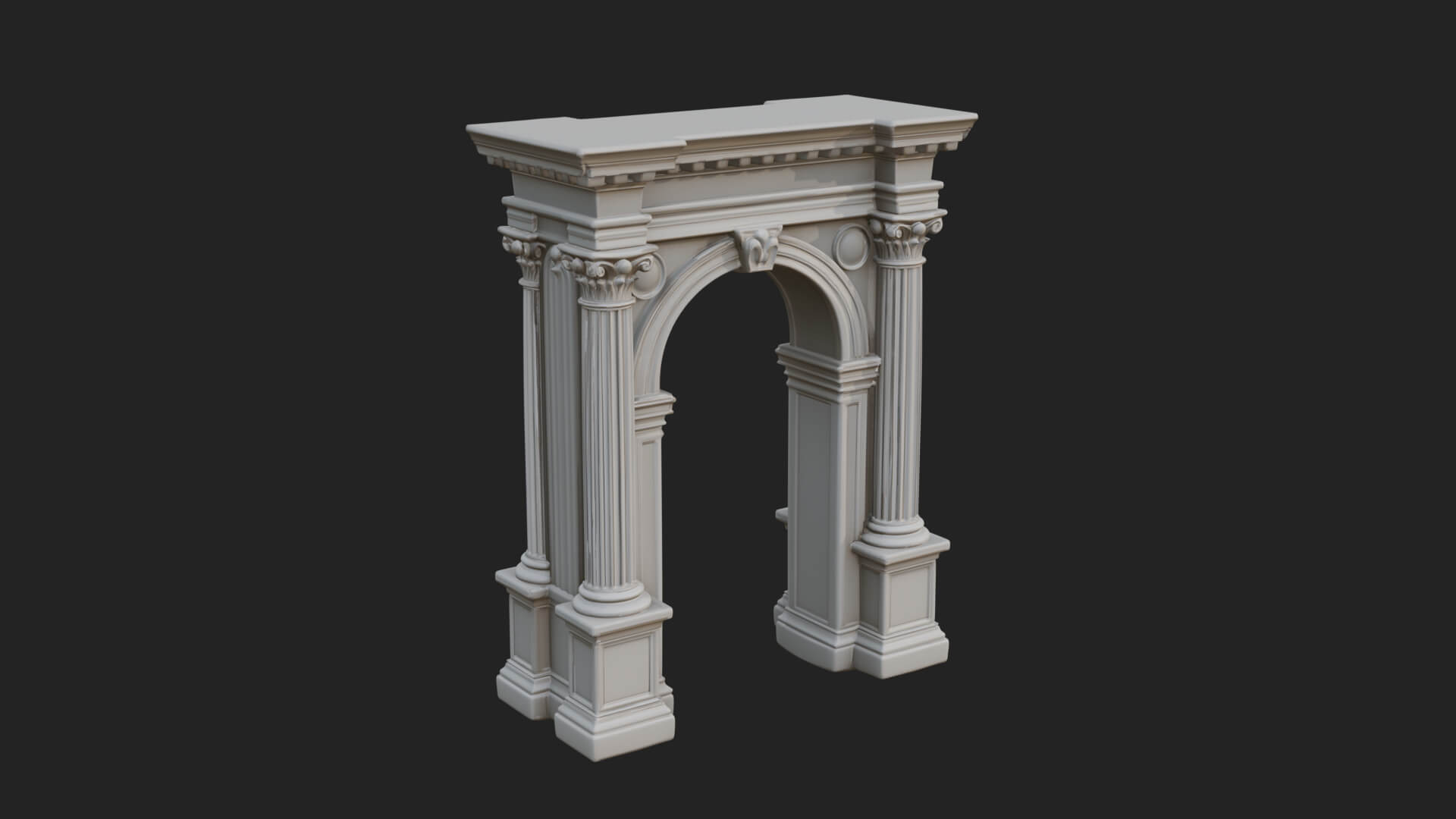 Roman Triumphal Arch Model Design 6 3D Print Model 3D Model