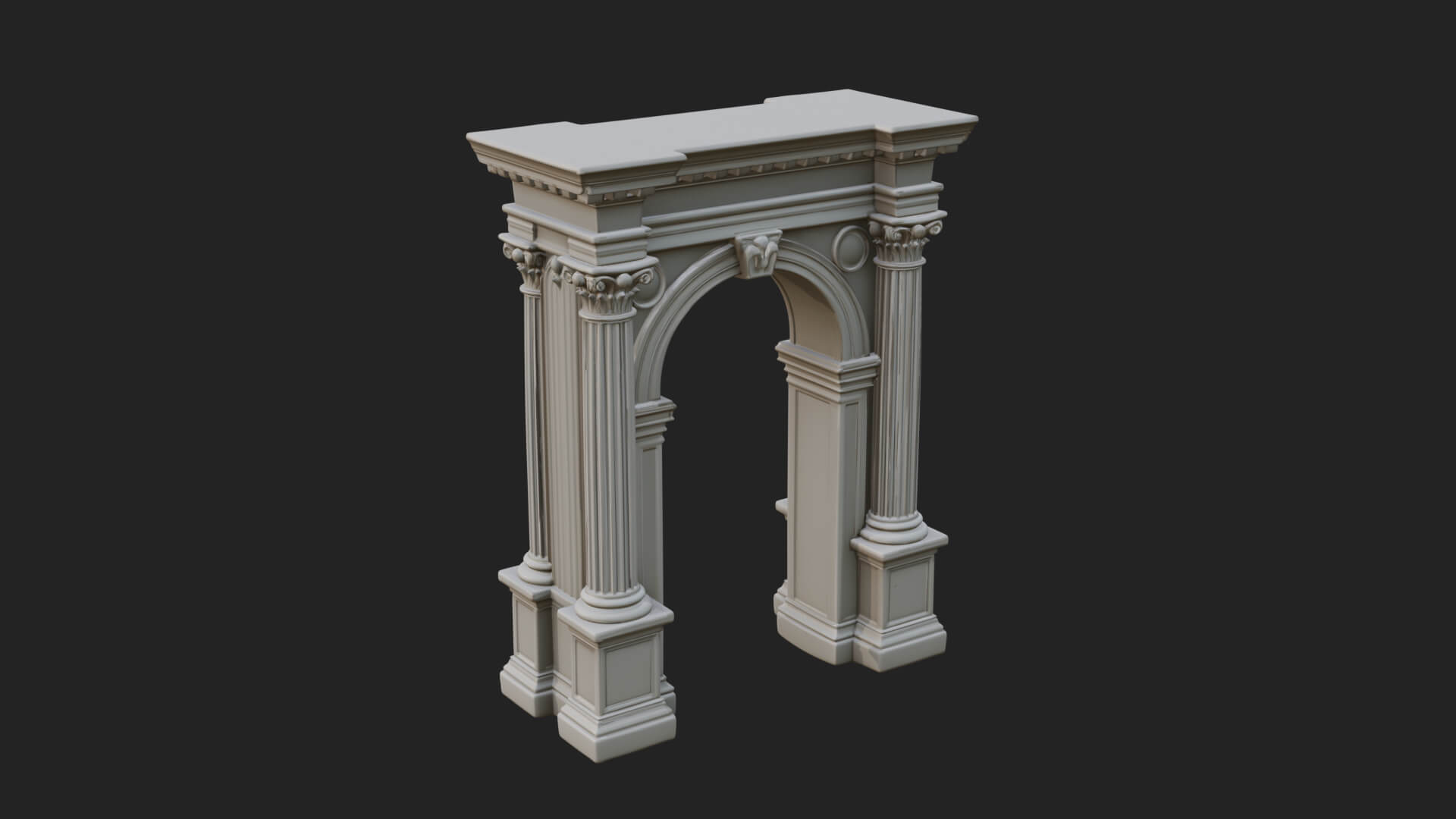 Roman Triumphal Arch Model Design 6 3D Print Model 3D Model