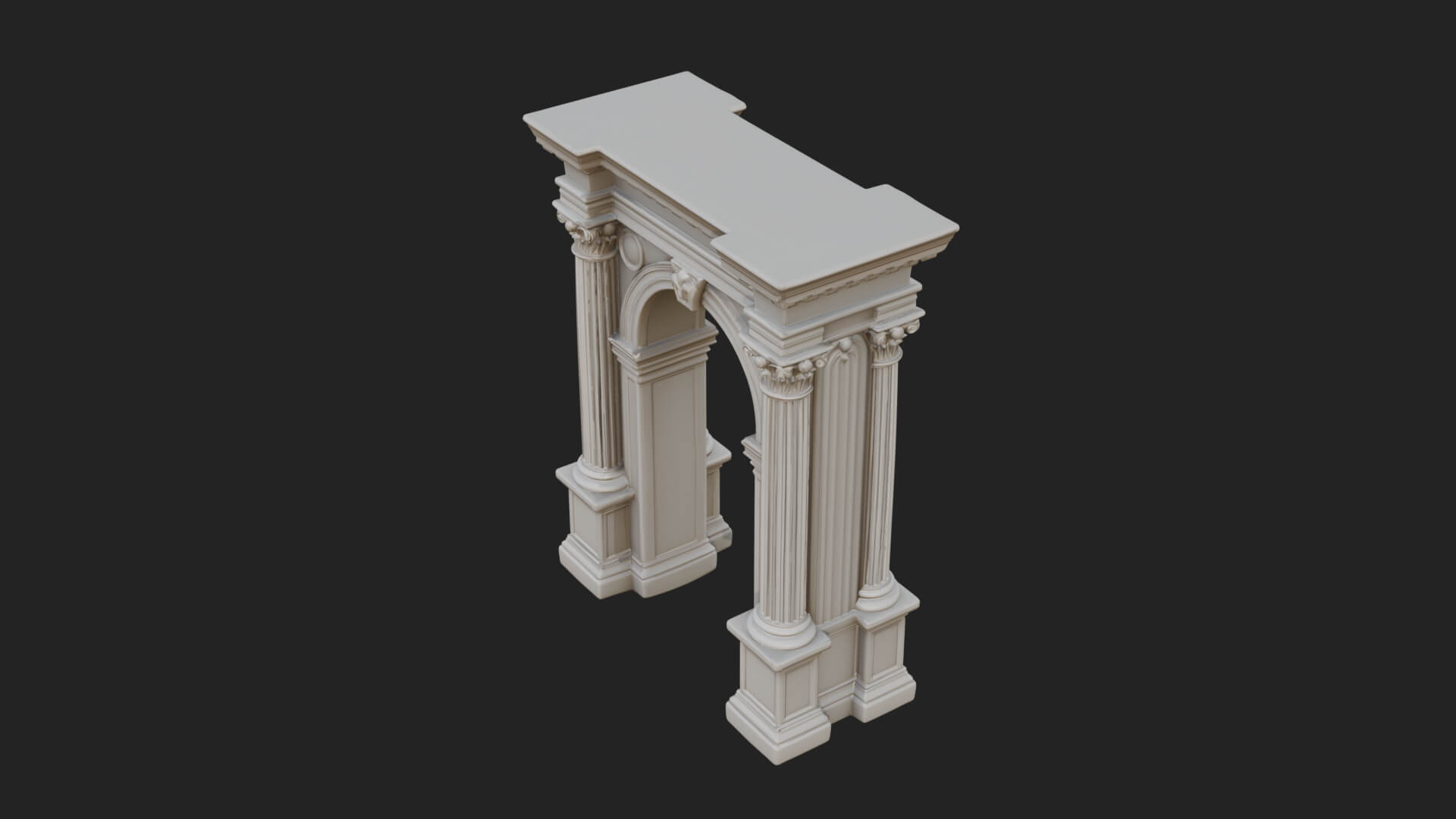 Roman Triumphal Arch Model Design 6 3D Print Model 3D Model