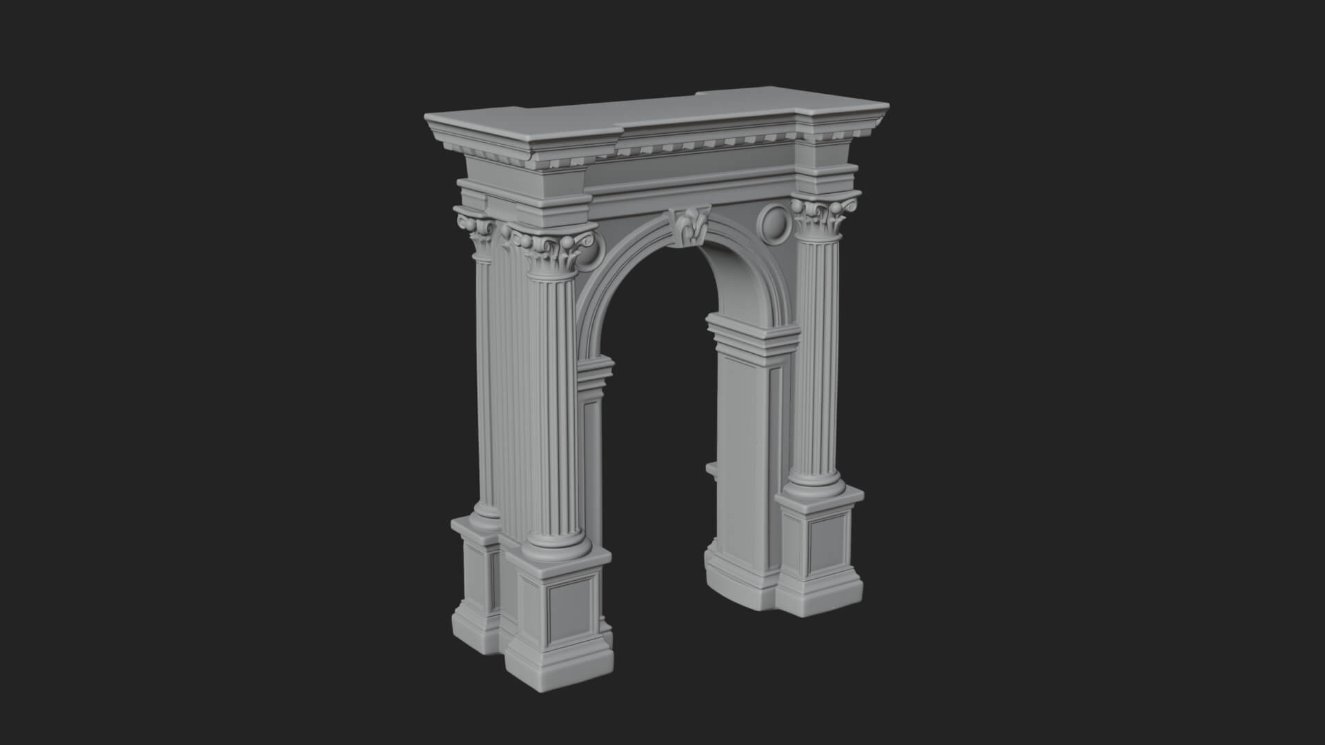 Roman Triumphal Arch Model Design 6 3D Print Model 3D Model