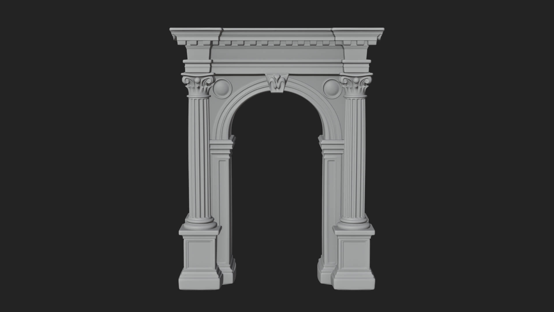 Roman Triumphal Arch Model Design 6 3D Print Model 3D Model