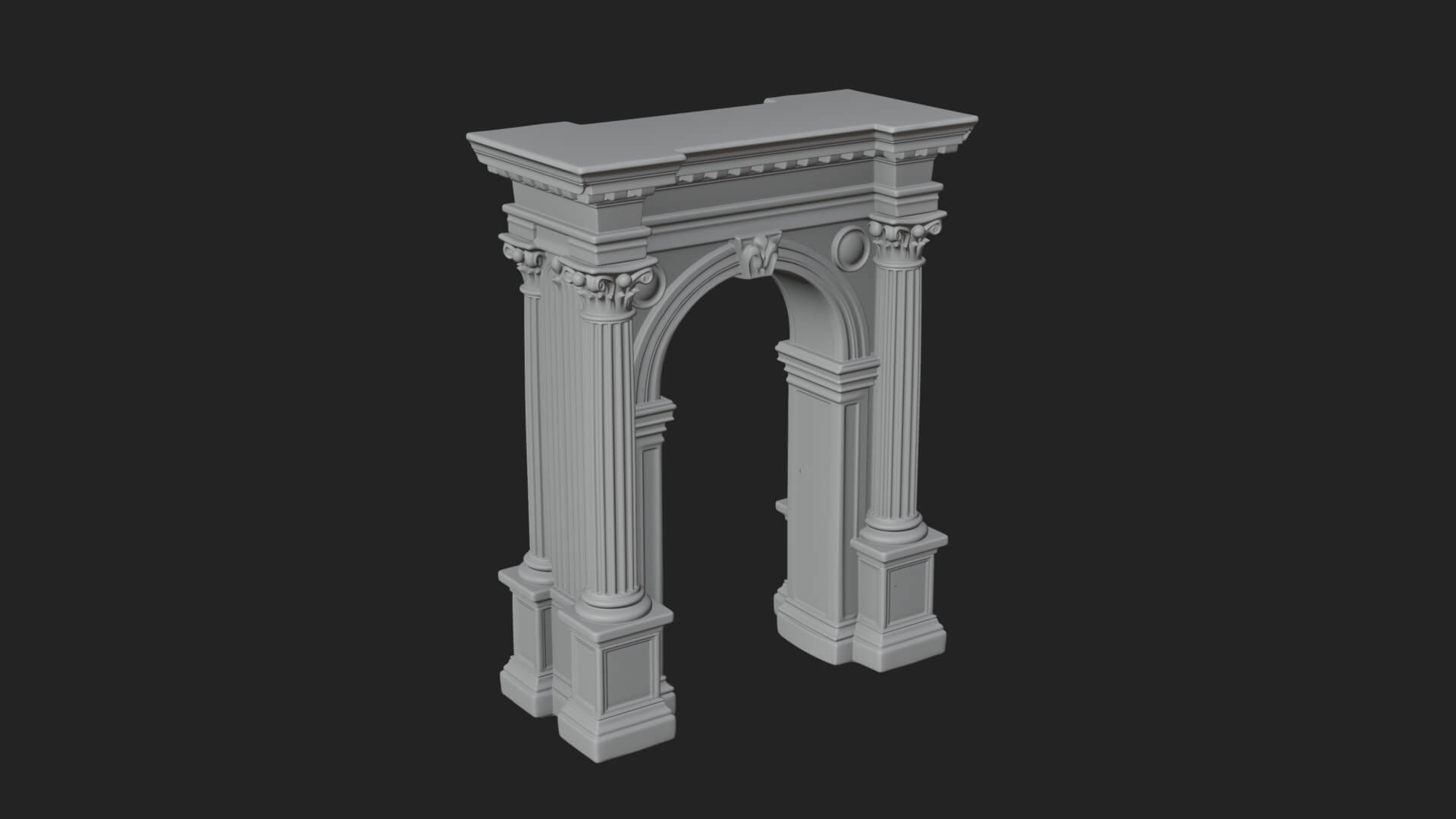 Roman Triumphal Arch Model Design 6 3D Print Model 3D Model