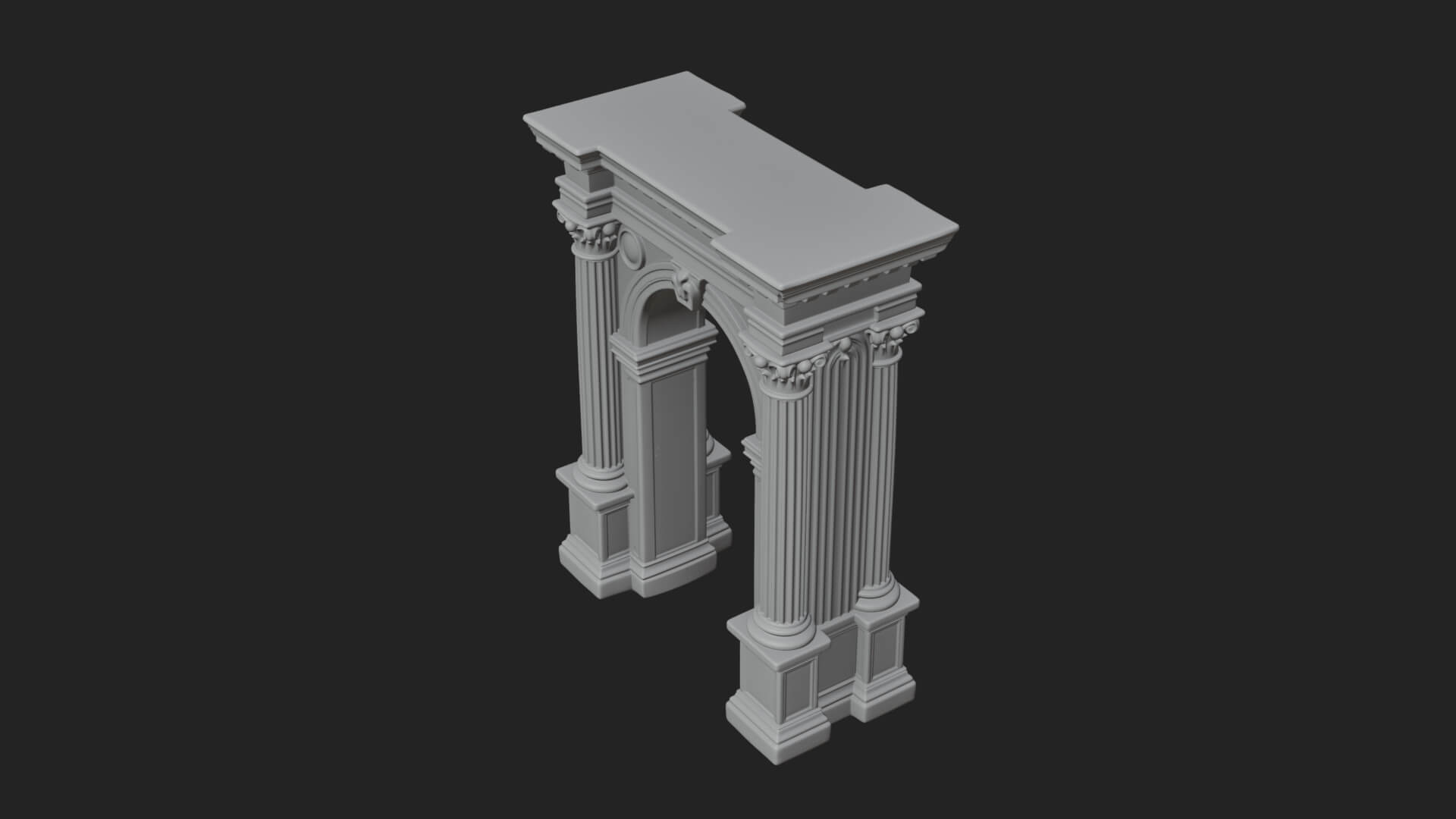 Roman Triumphal Arch Model Design 6 3D Print Model 3D Model
