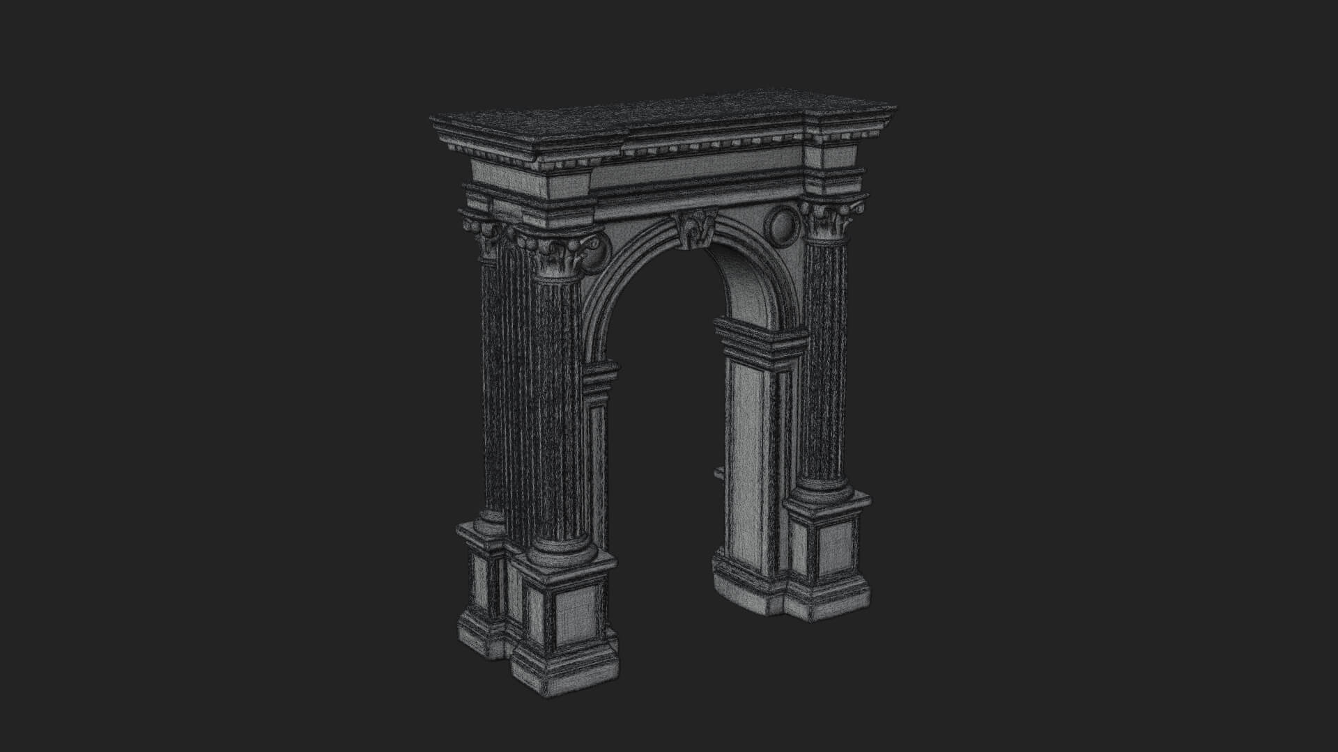 Roman Triumphal Arch Model Design 6 3D Print Model 3D Model